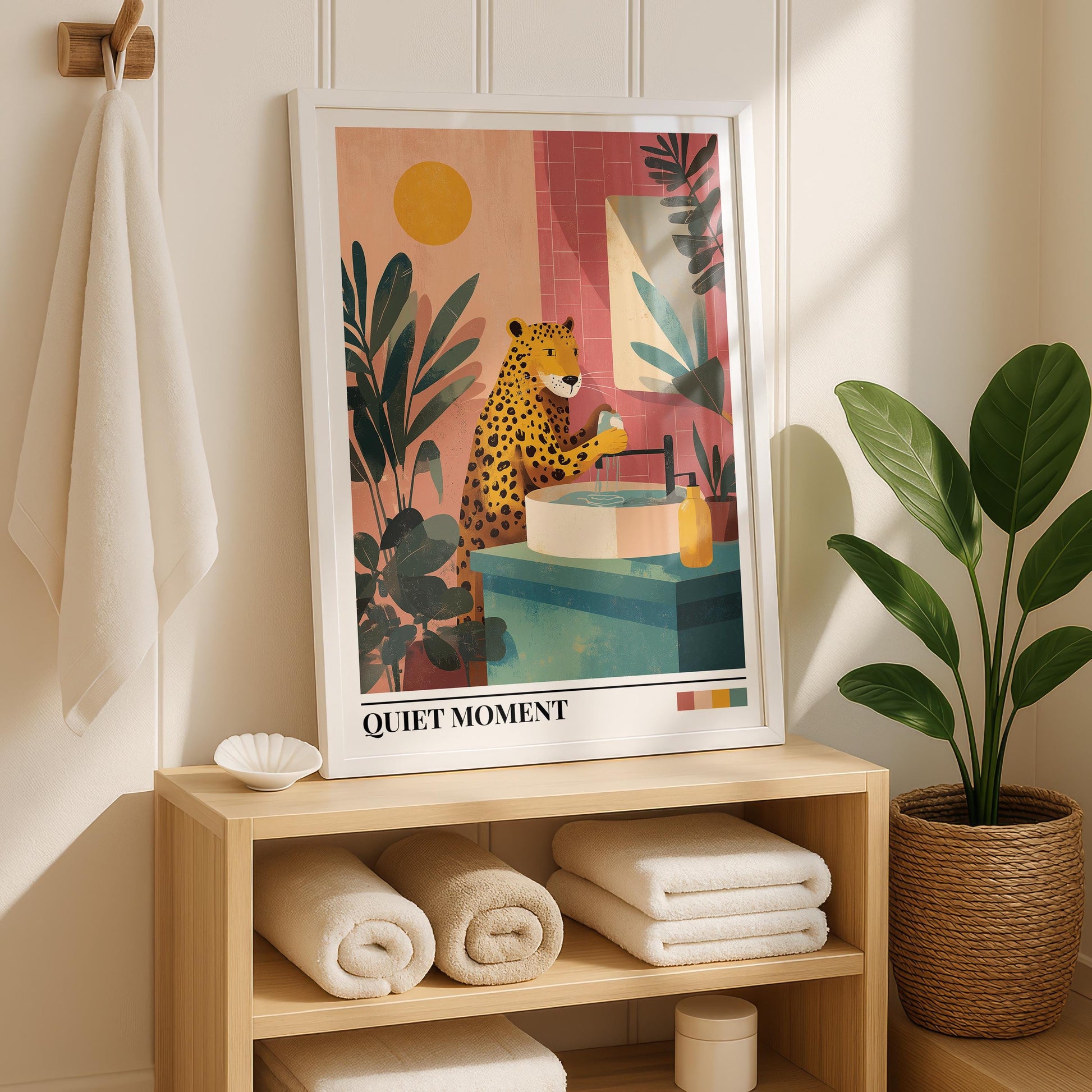 Bathroom Wall Art | Leopard Bathroom Wall Art