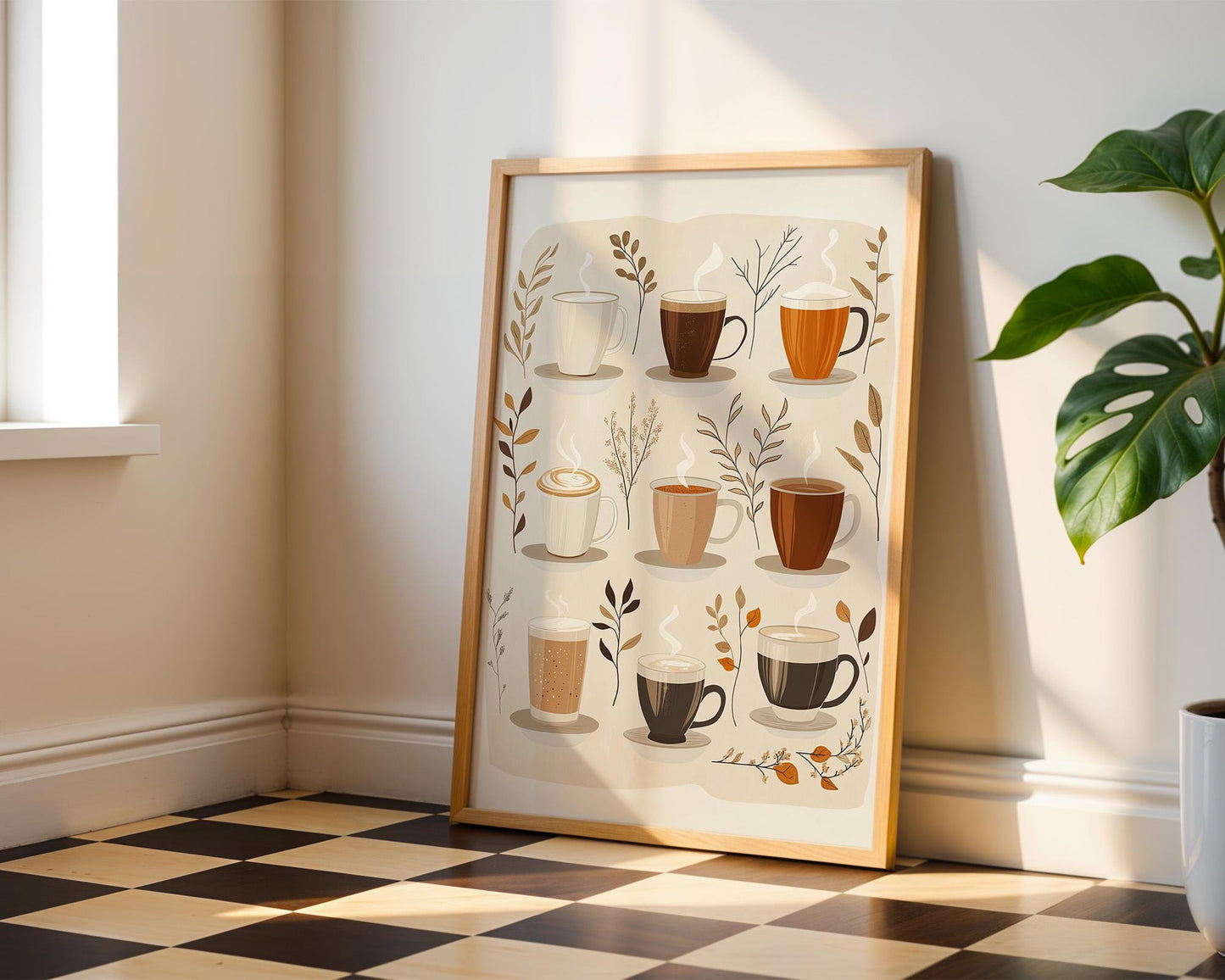 Kitchen Wall Art | Coffee Chart Wall Art