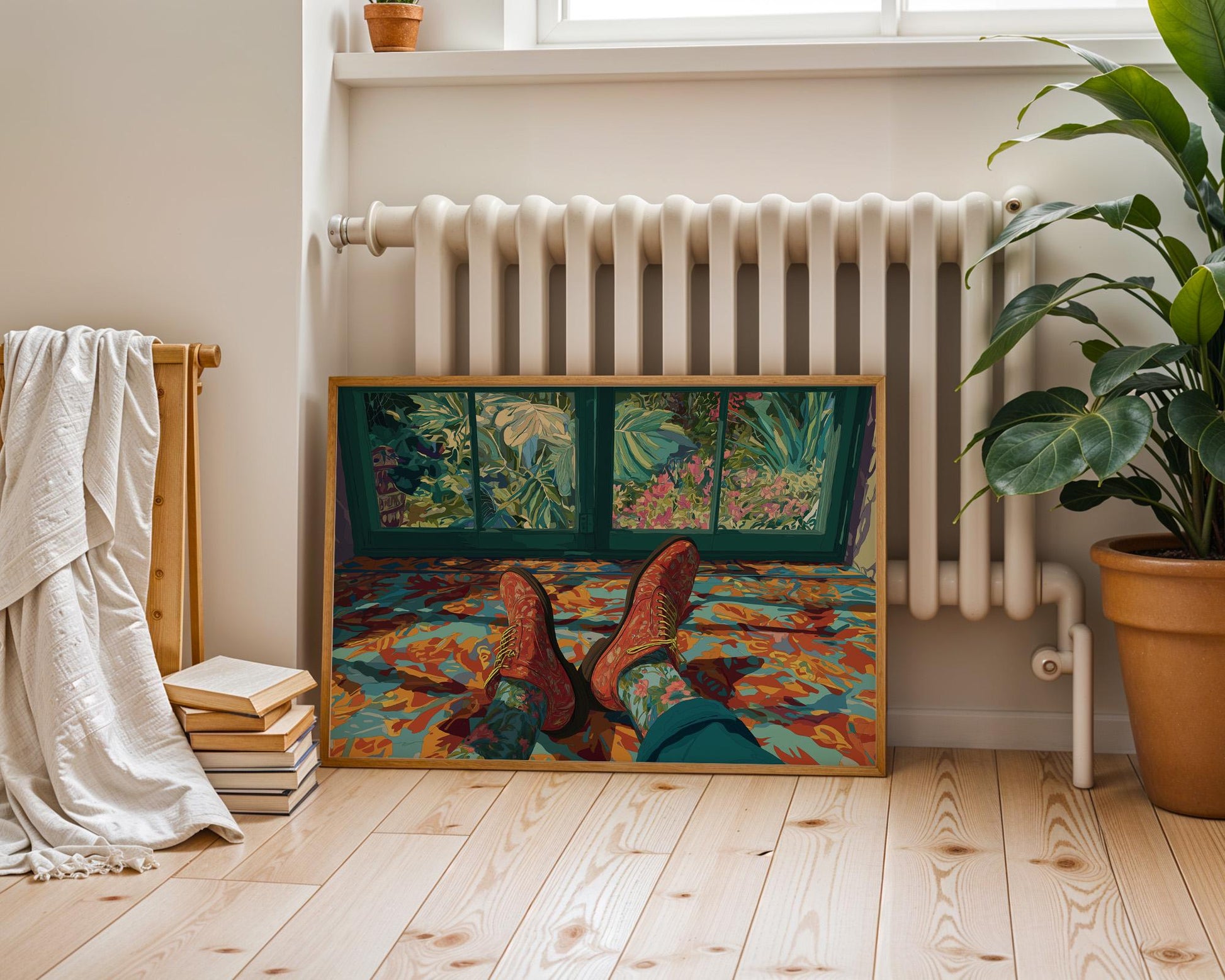 Dopamine Decor | Colourful Floral Garden Artwork