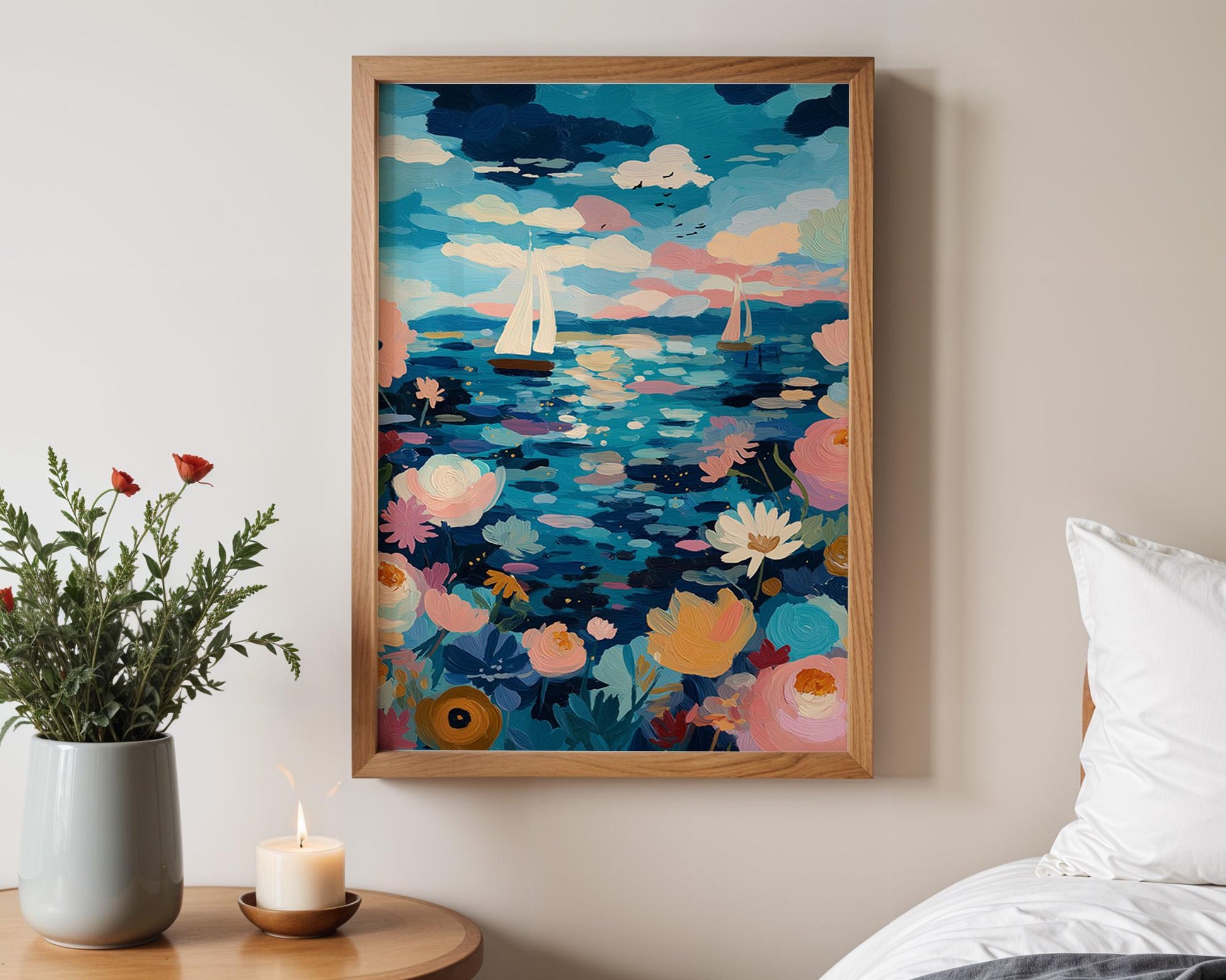 Dopamine Decor | Retro Abstract Ocean Art