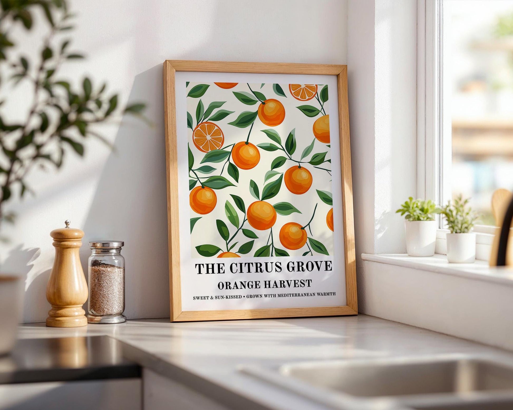 Kitchen Wall Art | Orange Fruit Poster
