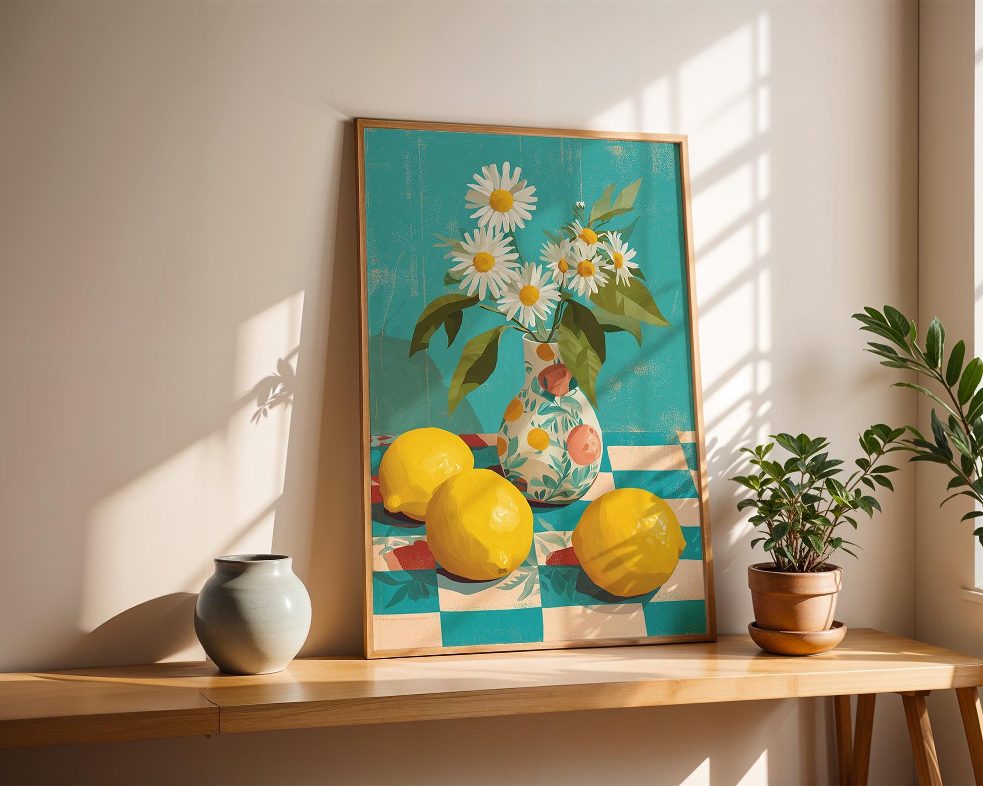 Maximalist Wall Art | 1970s Kitchen Art Abstract Floral Print