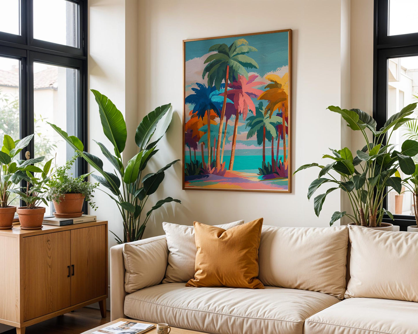 Dopamine Decor | Tropical Palm Abstract Decor