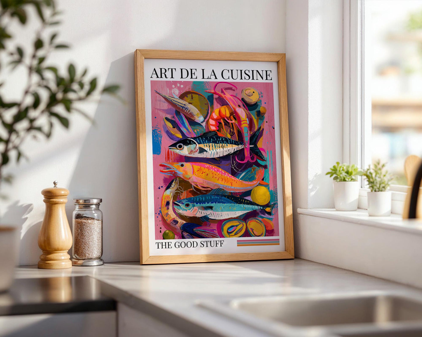Kitchen Wall Art | Colorful Fish Print