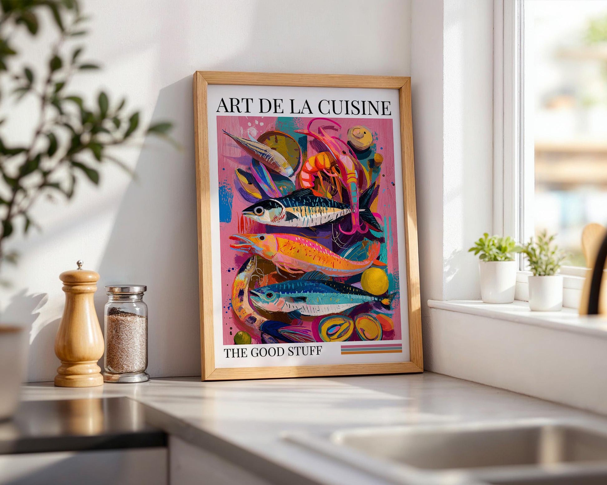 Kitchen Wall Art | Colorful Fish Print