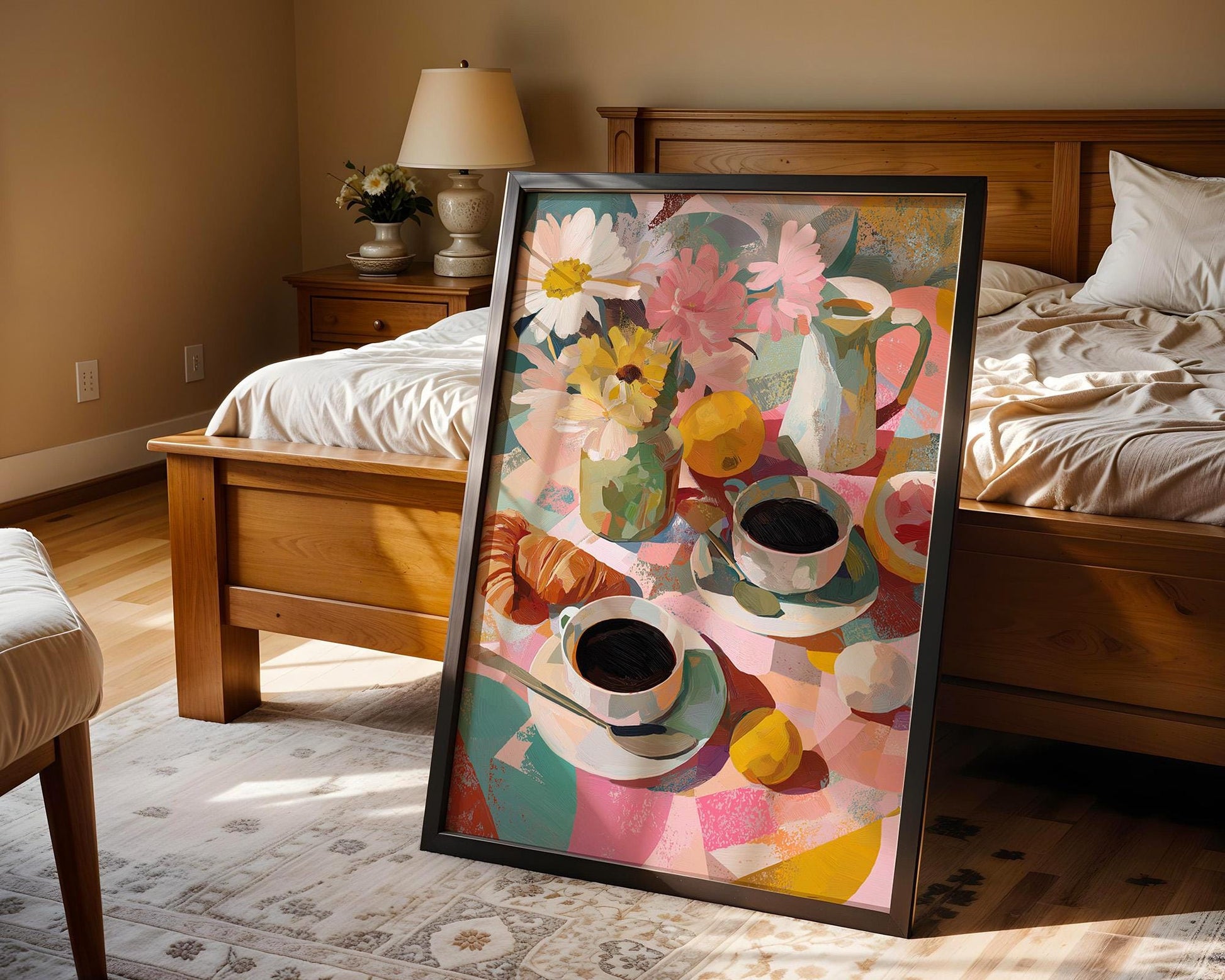 Kitchen Wall Art | Colourful Abstract Floral Print
