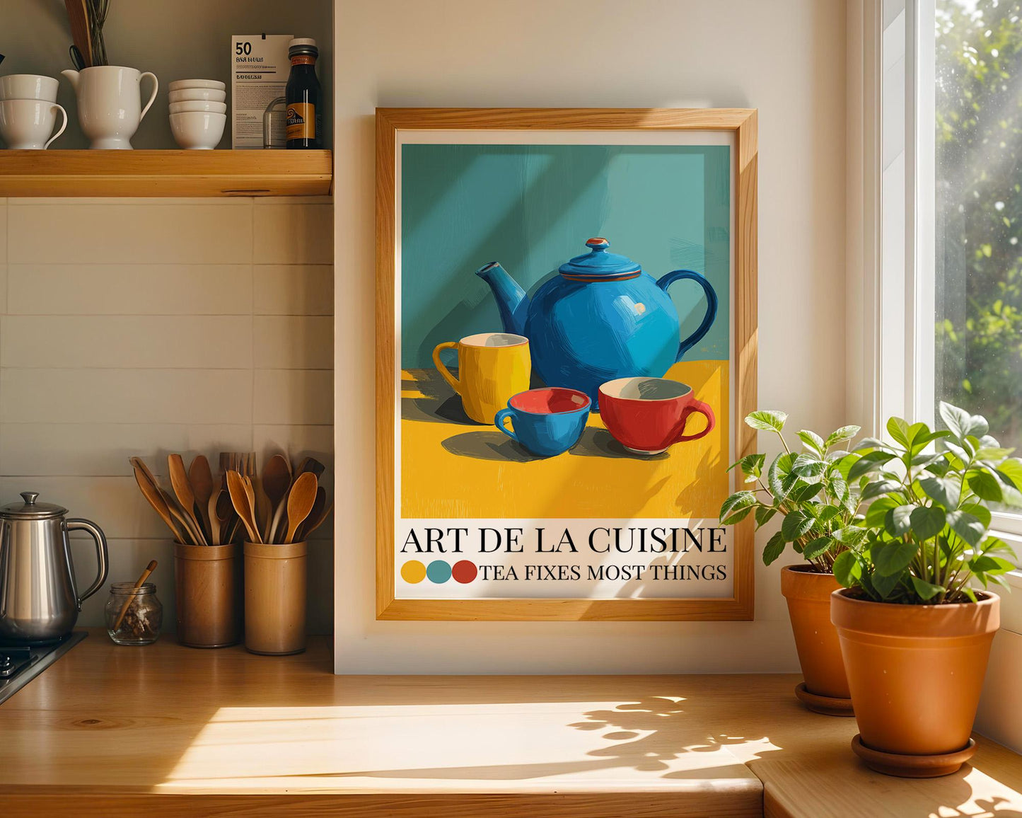 Kitchen Wall Art | Colourful Tea Poster