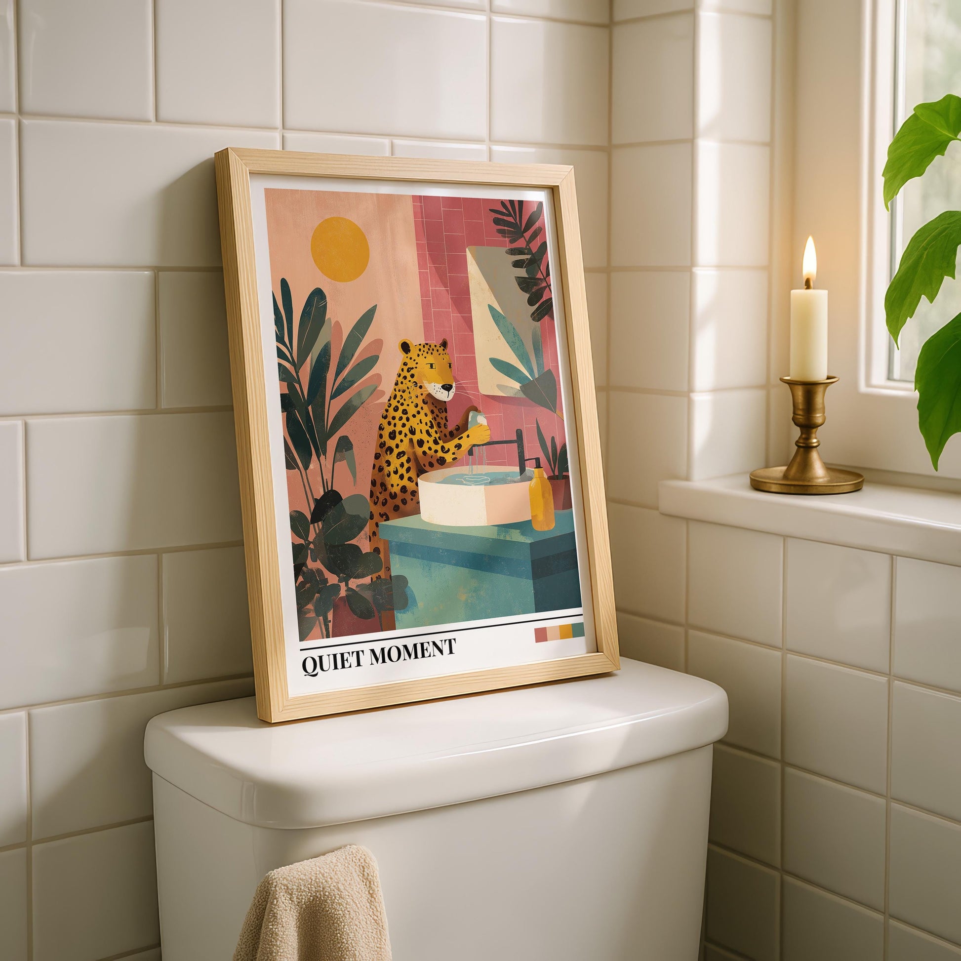 Bathroom Wall Art | Leopard Bathroom Wall Art