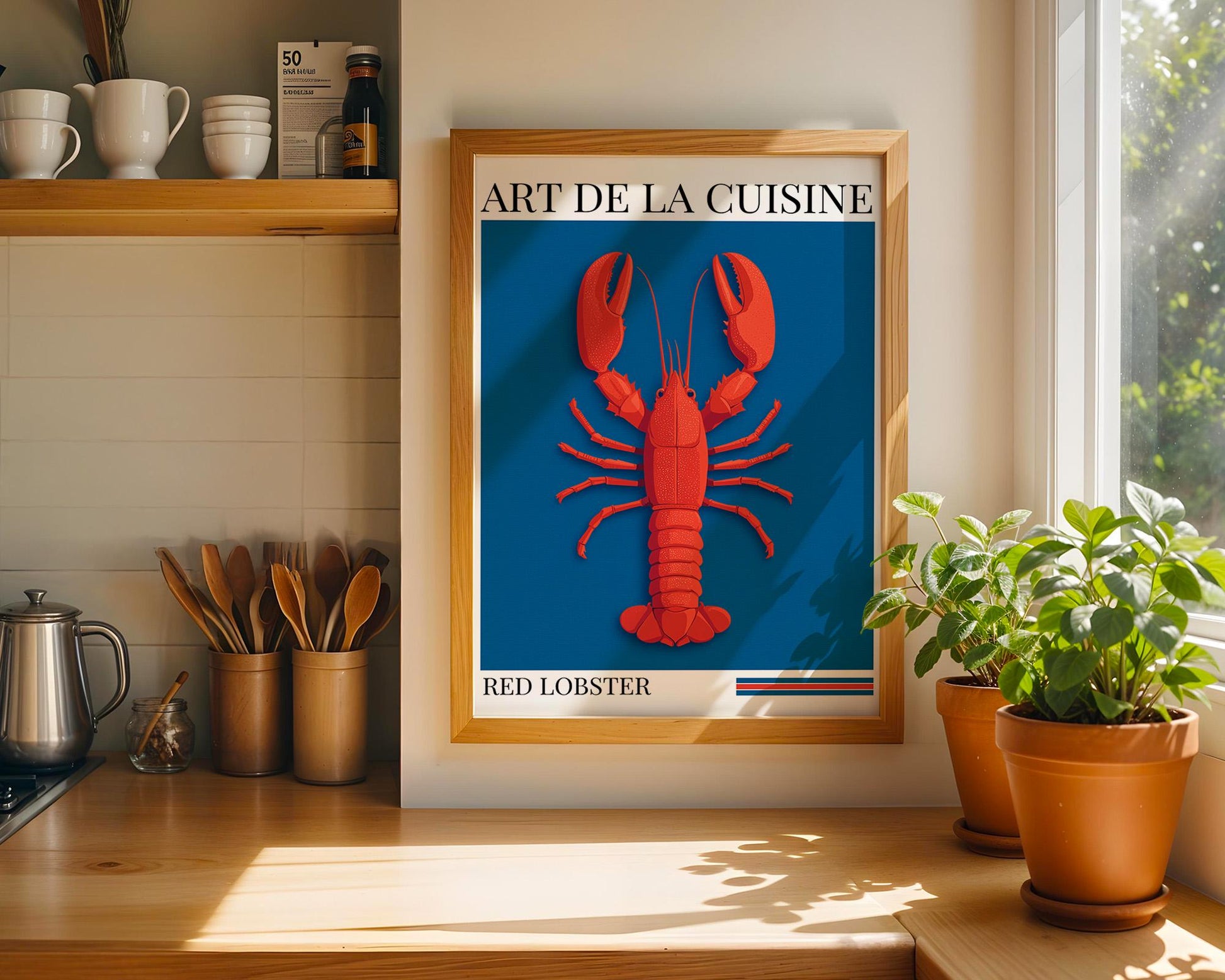 Kitchen Wall Art | Red Lobster Wall Art