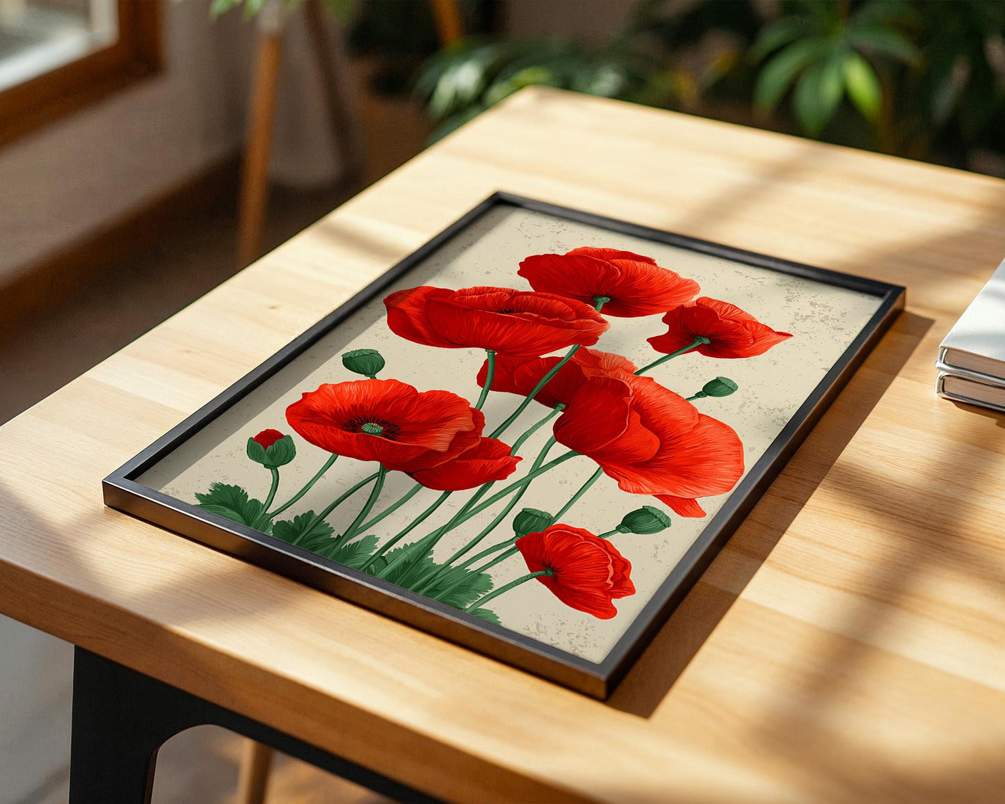 Flower Wall Decor | Retro Poppy Poster