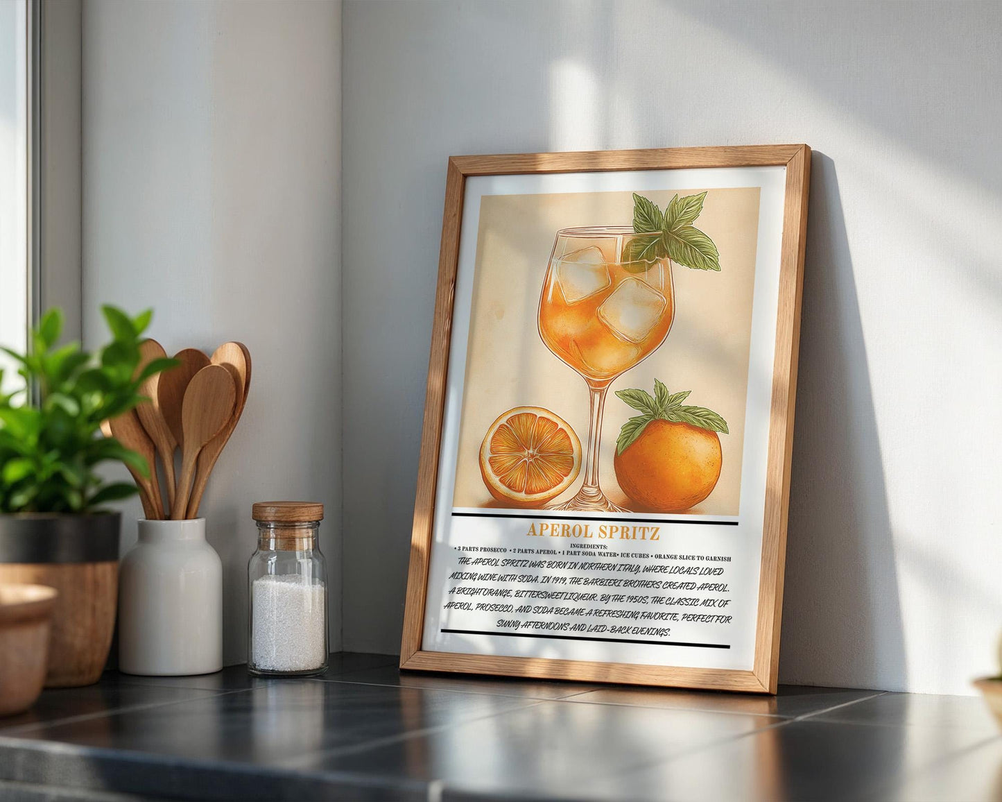 Kitchen Wall Art | Aperol Spritz Wall Art
