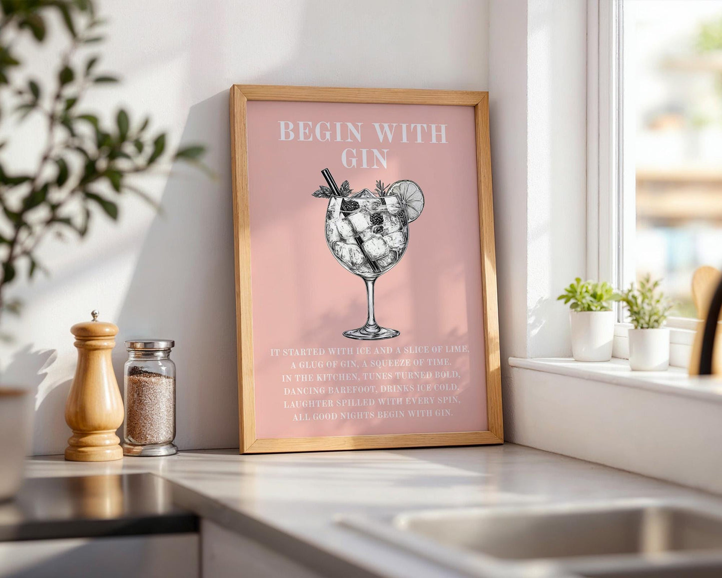 Kitchen Wall Art | Gin Poster