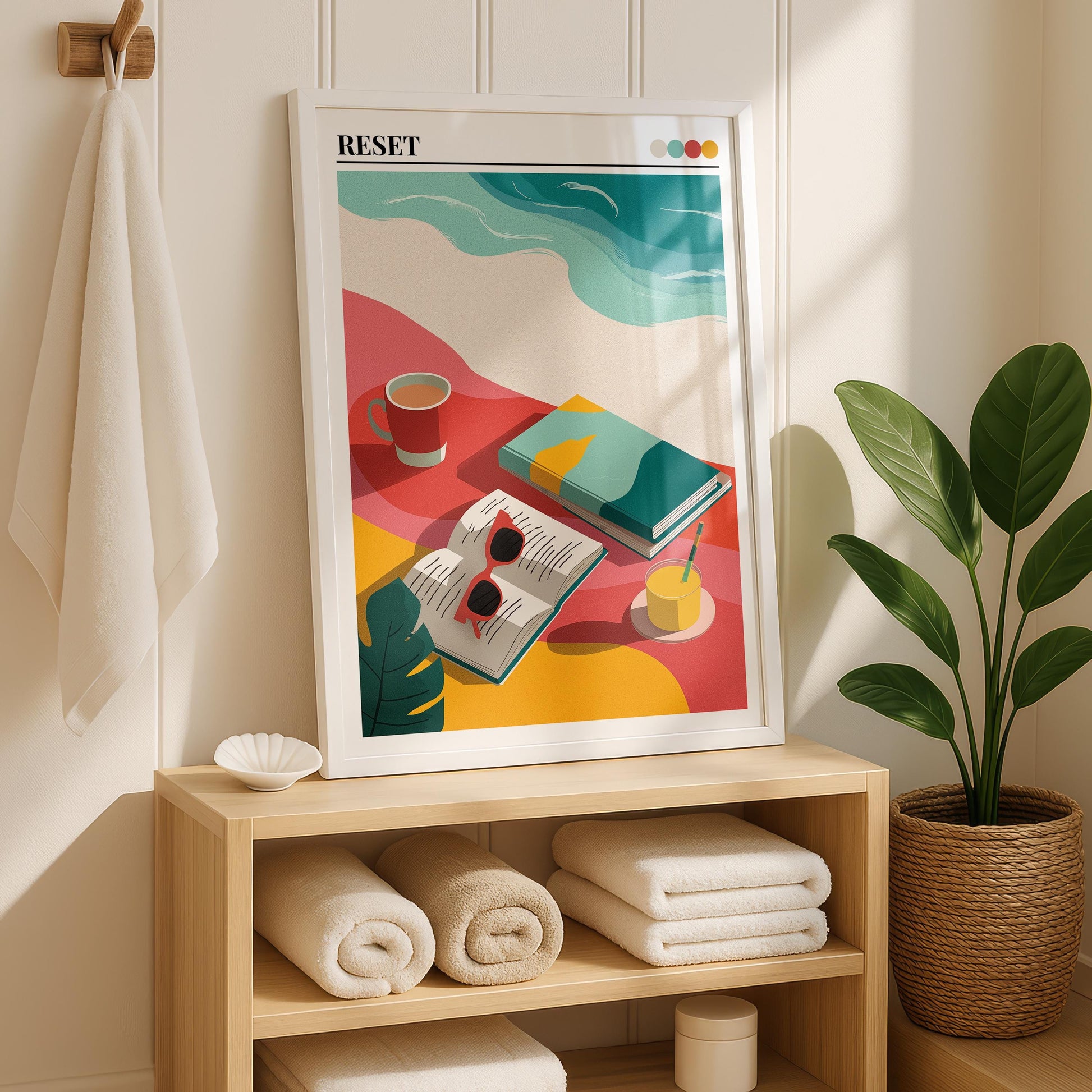 Bathroom Wall Art | Beach Bathroom Art Print
