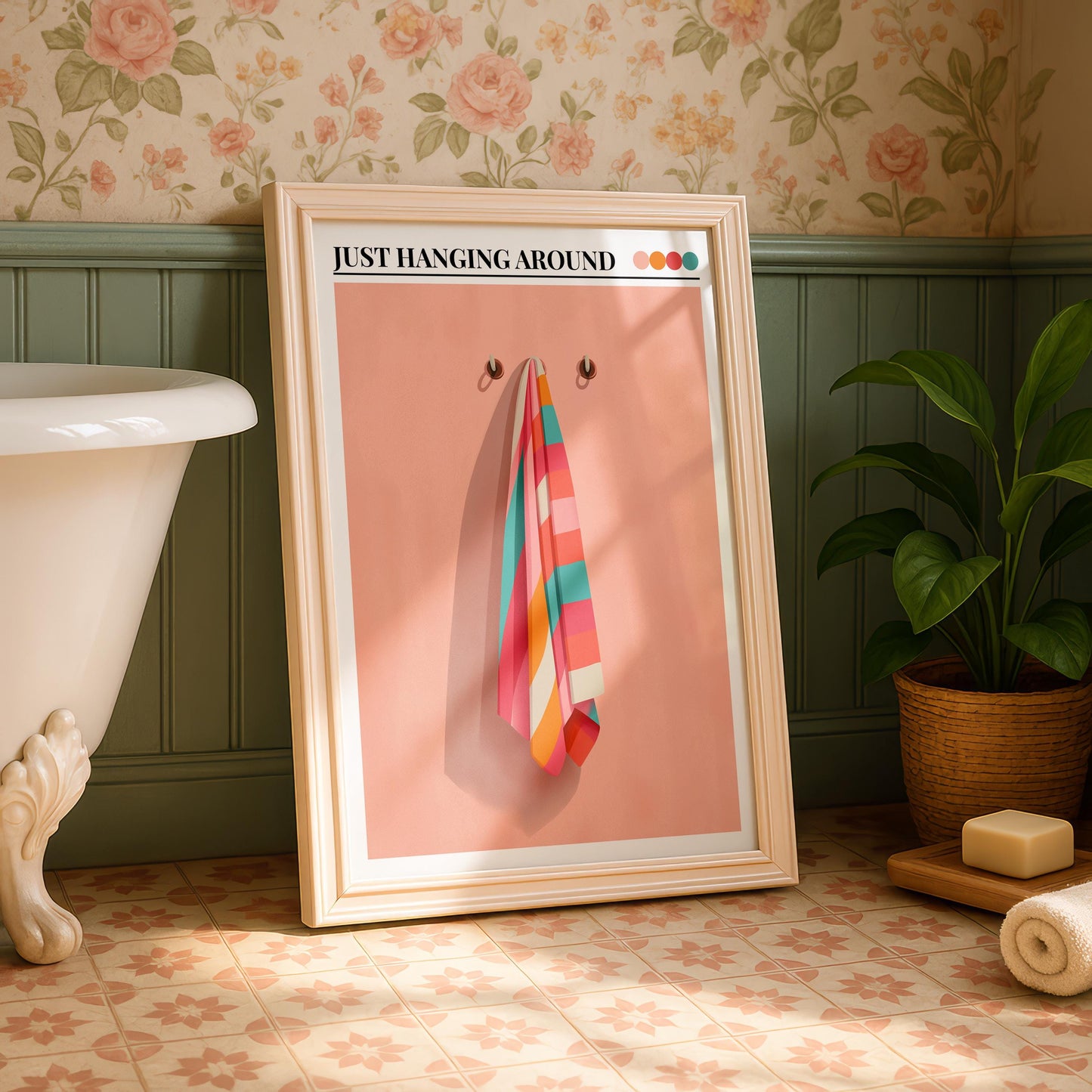 Bathroom Wall Art | Beach Towel Bathroom Art