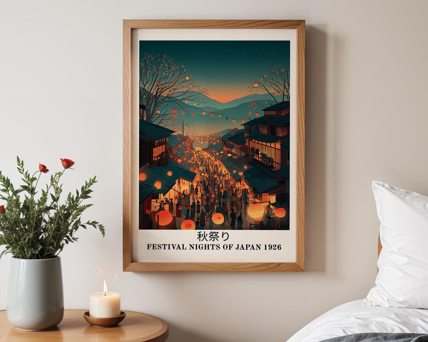 Japanese Wall Art | Autumn Market Decor