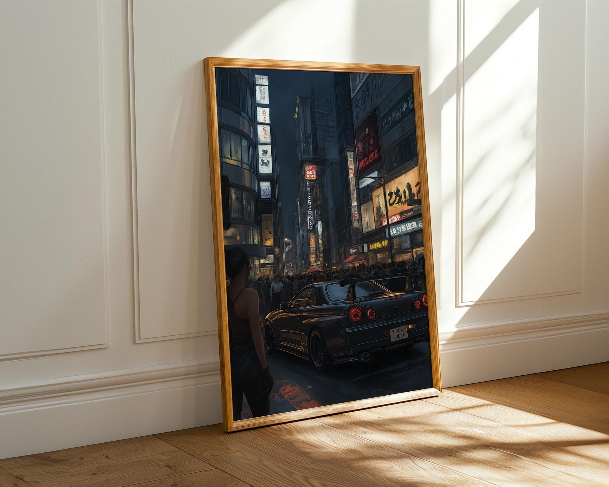 Japanese Wall Art | Tokyo Night Car Poster