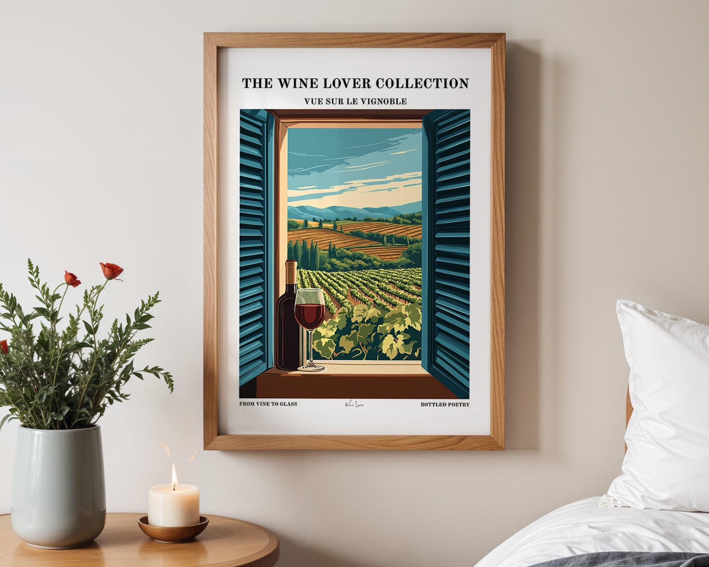 Kitchen Wall Art | Rustic Wine Art