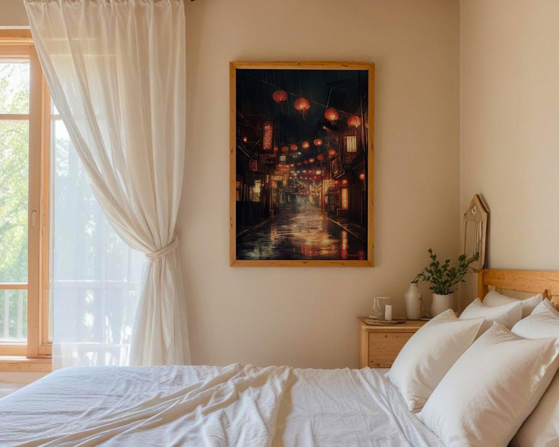 Japanese Wall Art | Retro Anime Cityscape Art Print