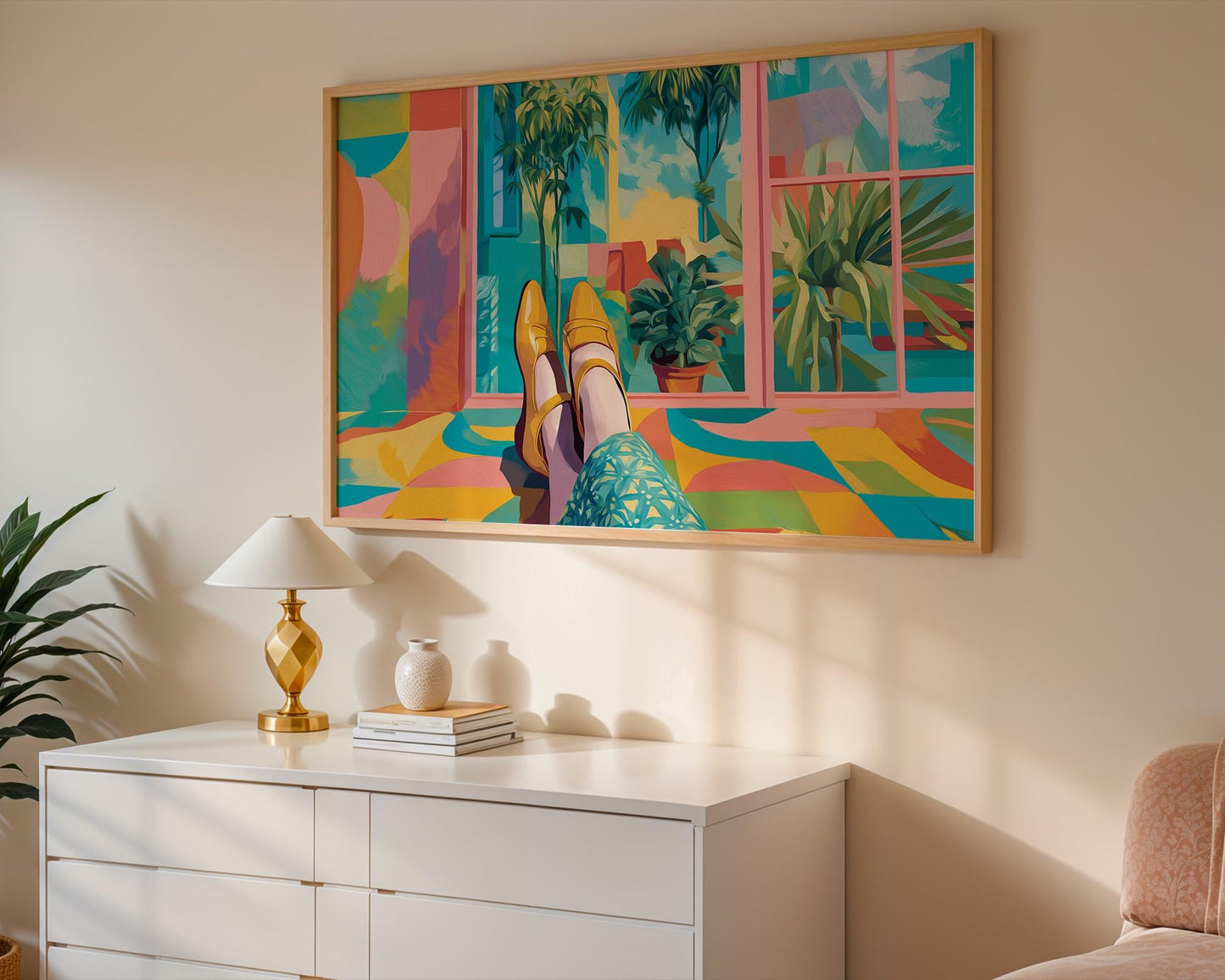 Dopamine Decor | Abstract Colorful Garden Art