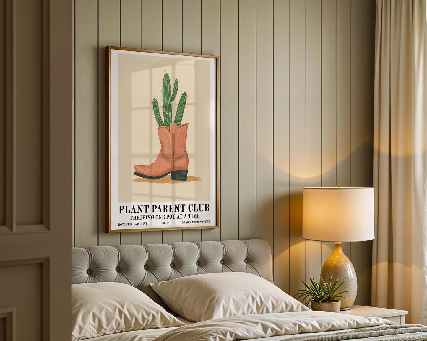 Flower Wall Decor | Cactus Cowboy Boot Wall Art