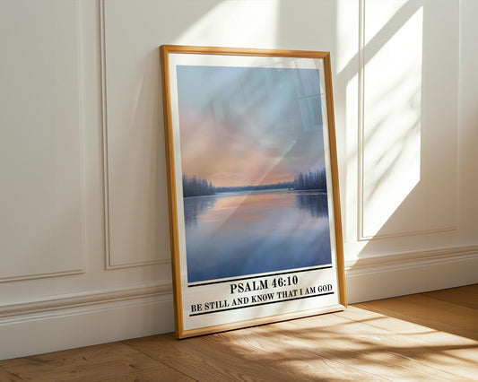 Christian Wall Art | Christian Scripture Psalm 46:10 Poster
