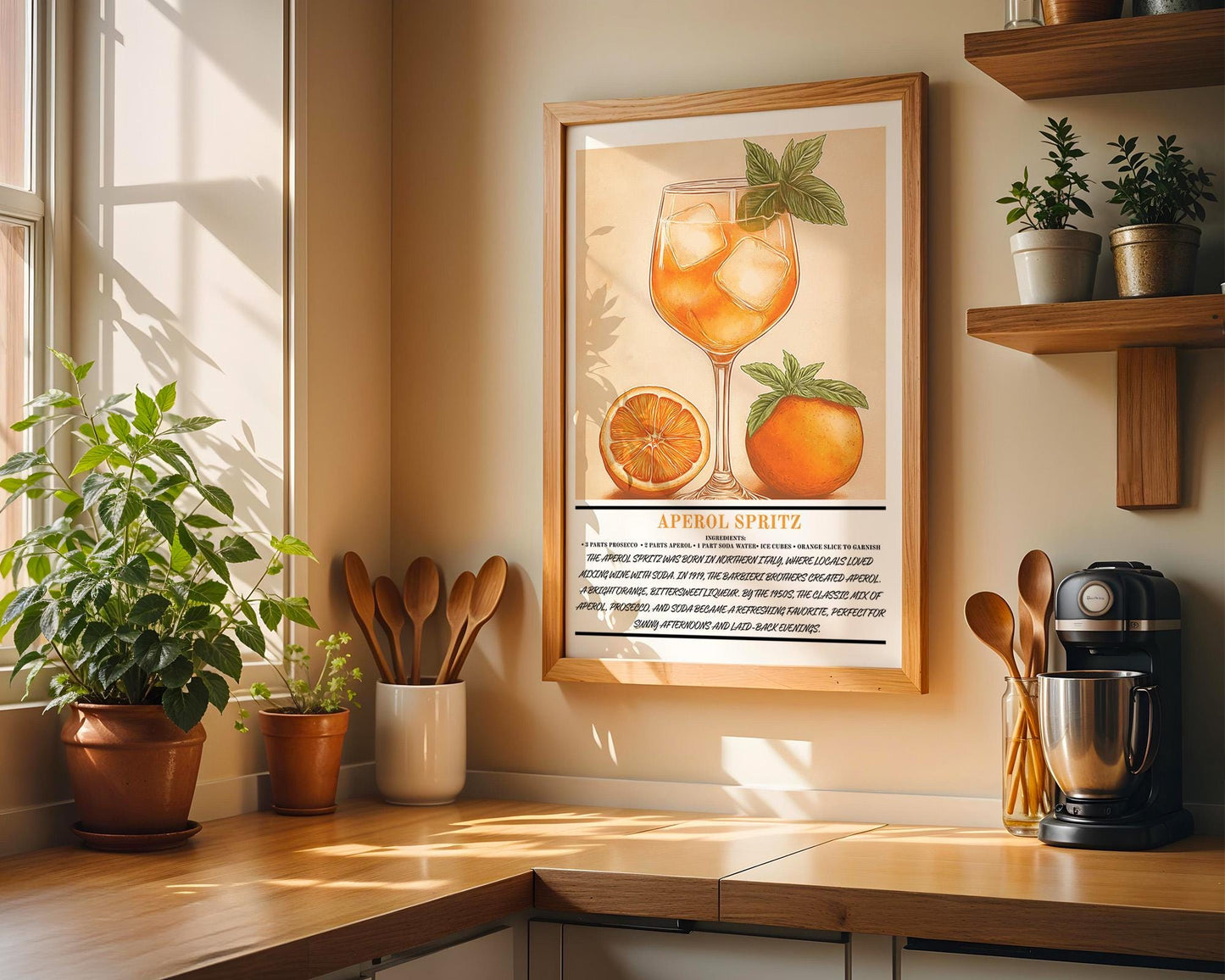 Kitchen Wall Art | Aperol Spritz Wall Art