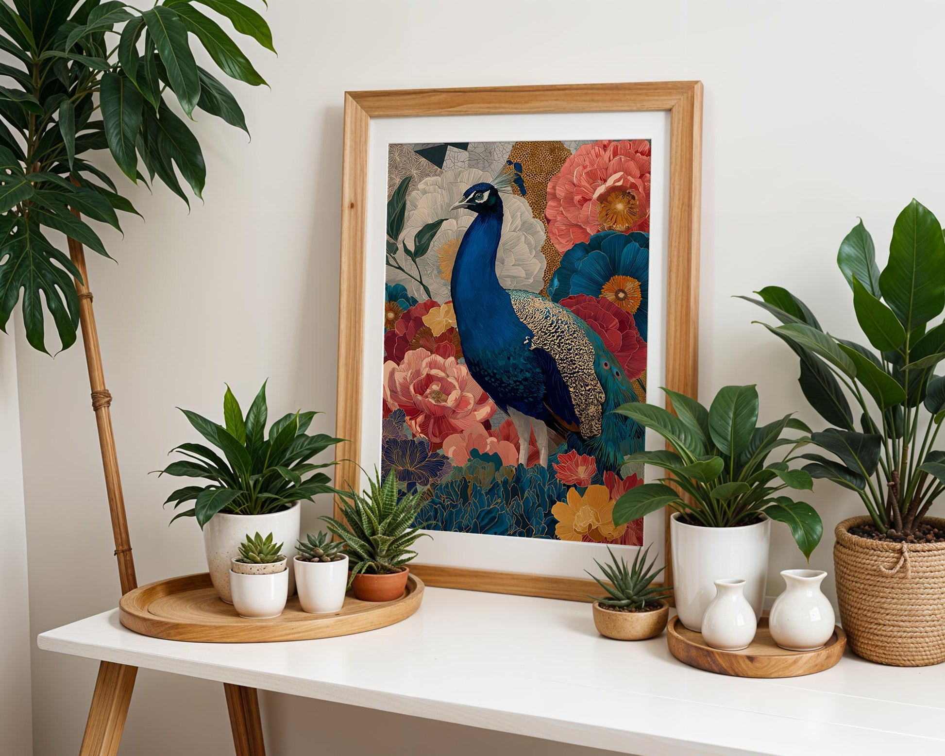 Dopamine Decor | Retro Wall Art - Abstract Floral Print | Vibrant Living Room Art | Gallery Quality
