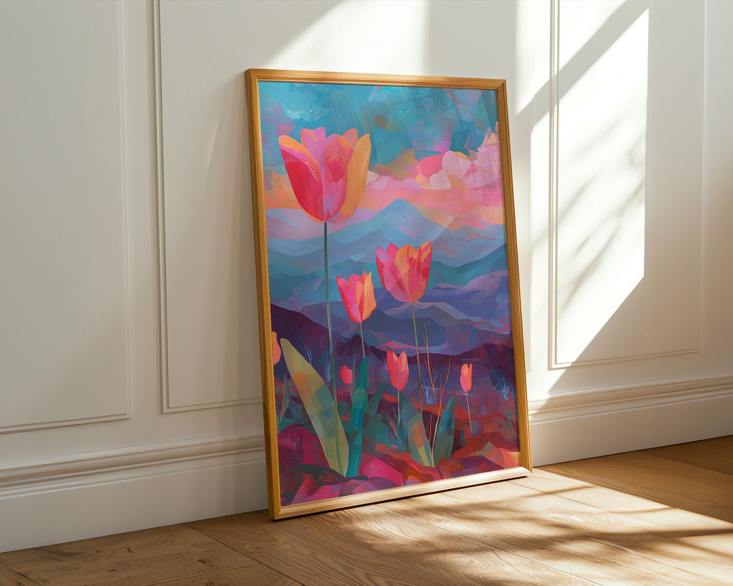 Maximalist Floral Wall Art | Abstract Floral Landscape Print