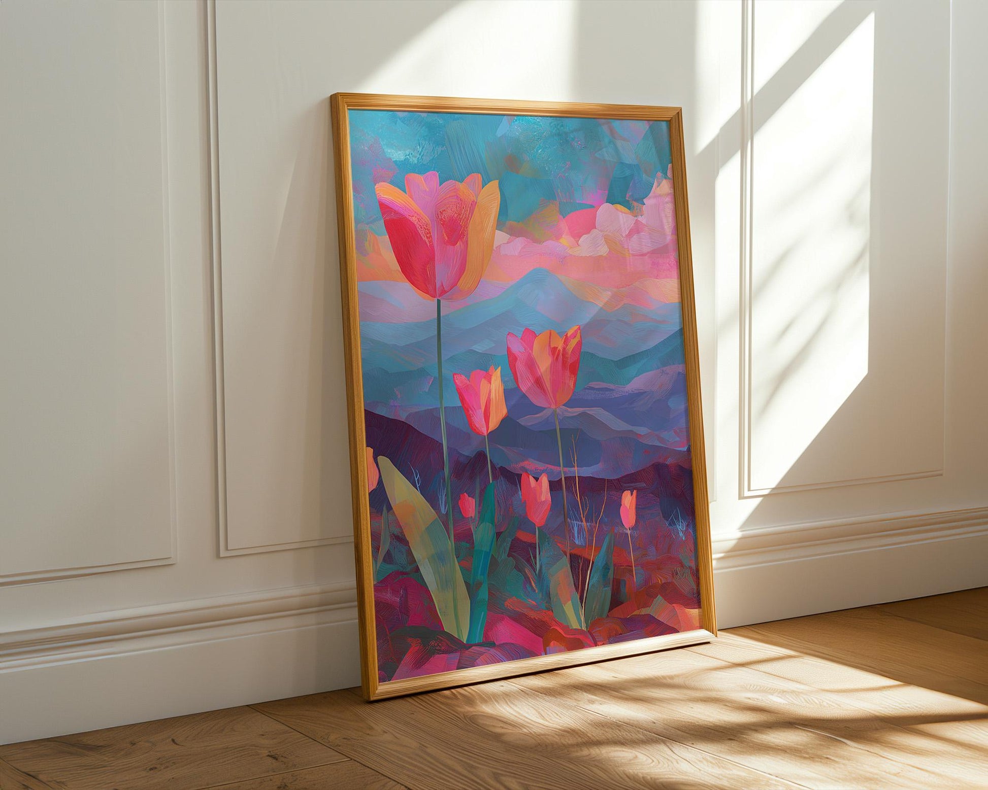 Maximalist Floral Wall Art | Abstract Floral Landscape Print