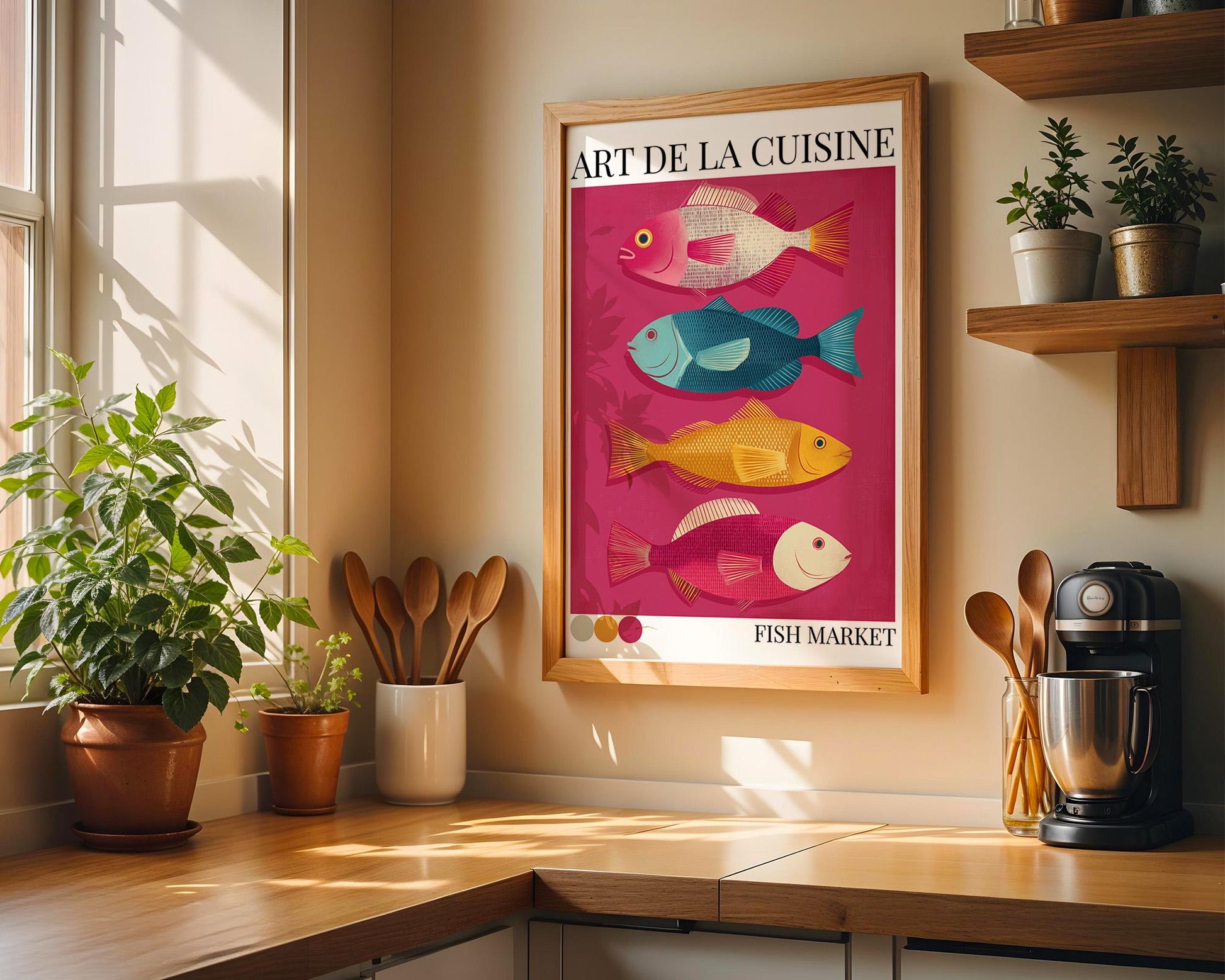 Kitchen Wall Art | Colorful Fish Poster