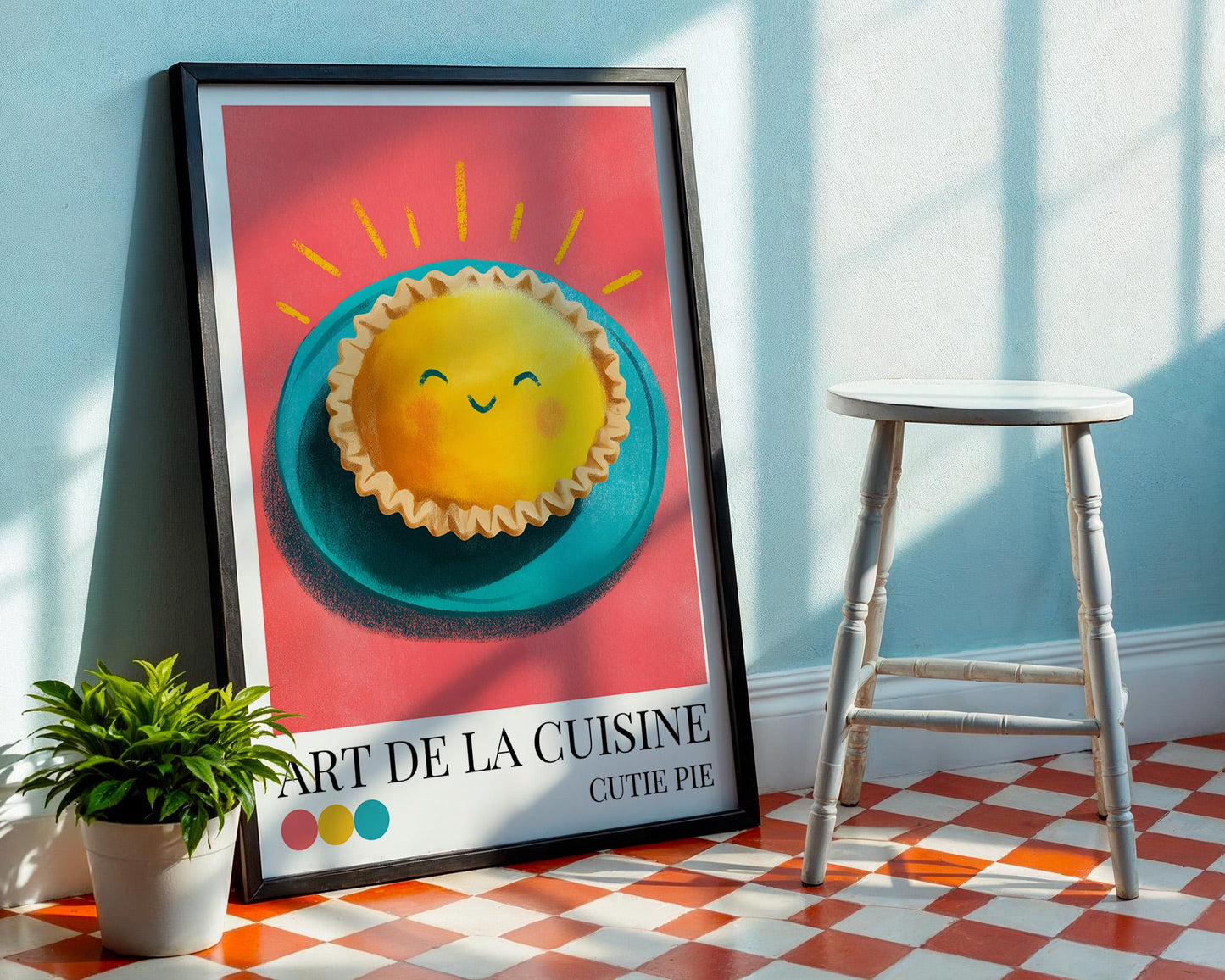Pie Kitchen Wall Art Print | Maximalist Wall Decor | Dopamine Decor