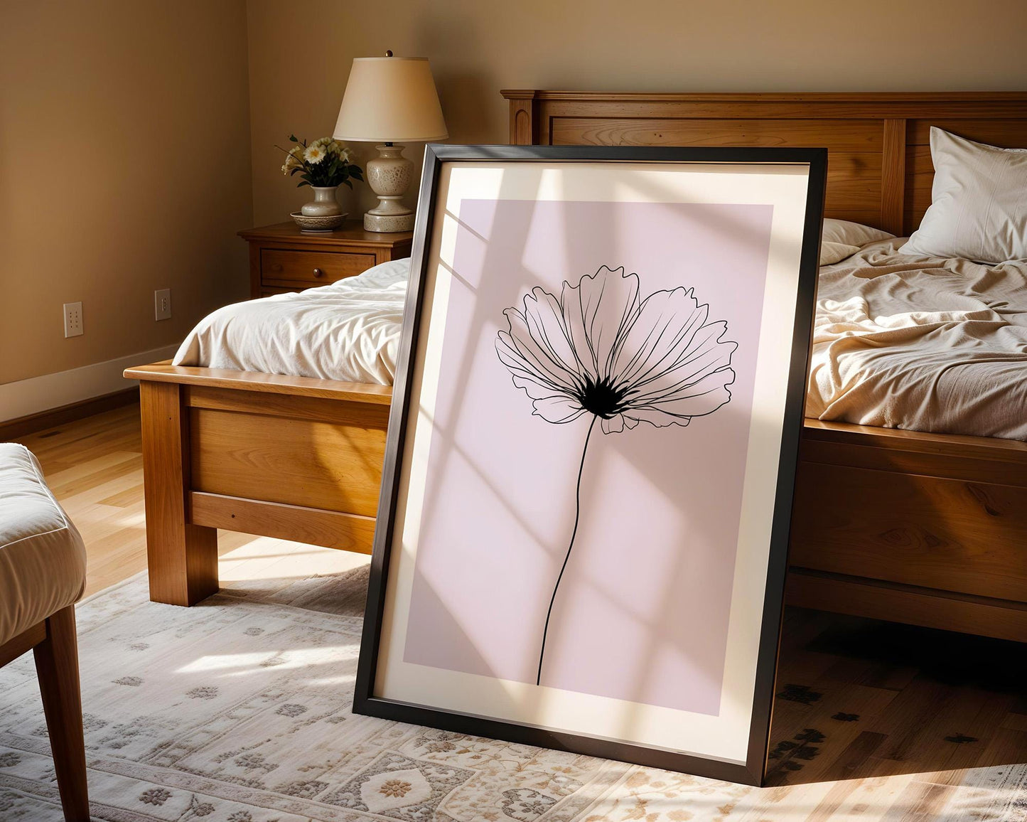 Flower Wall Decor | Floral Minimalist Wall Art