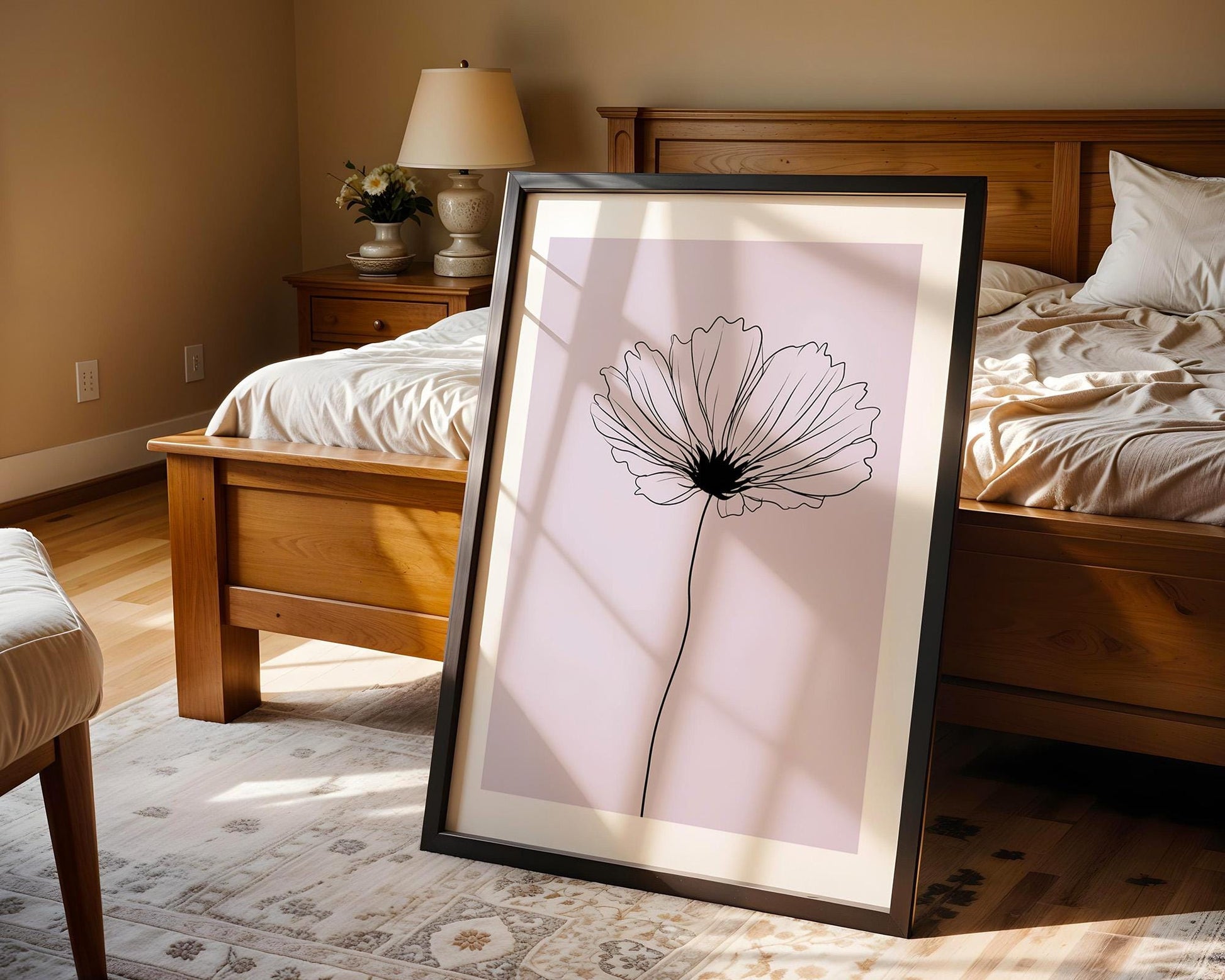 Flower Wall Decor | Floral Minimalist Wall Art