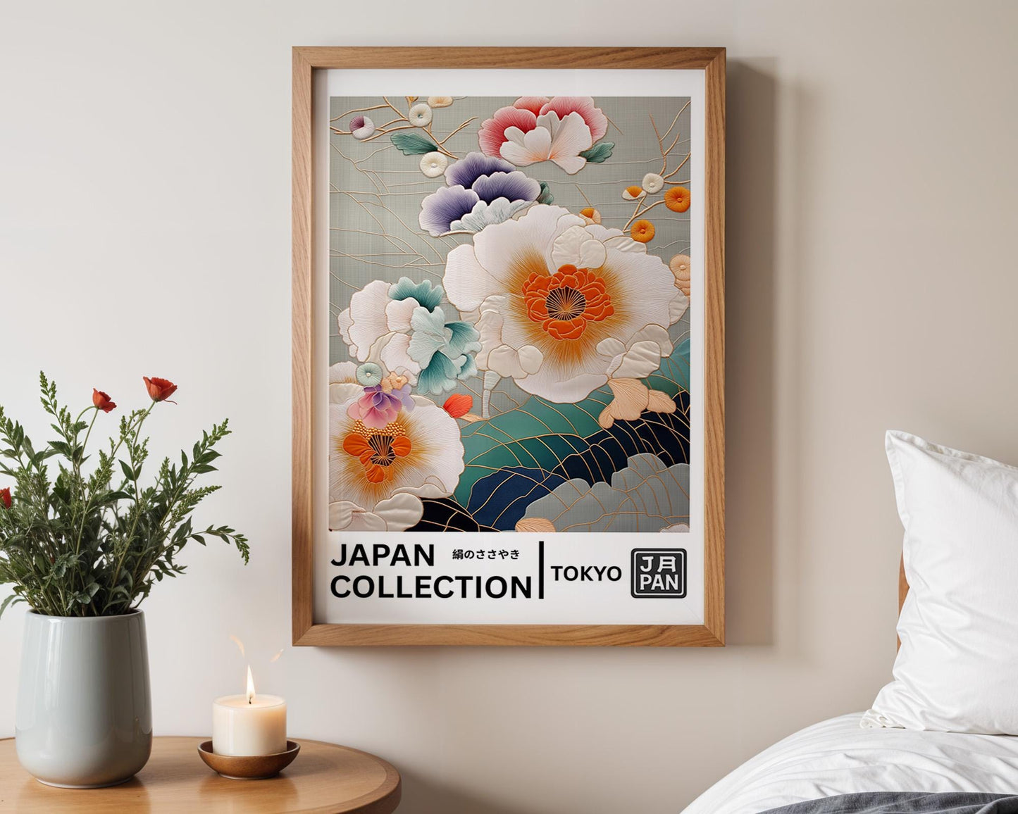 Japanese Wall Art | Kimono Inspired Tokyo Retro Poster