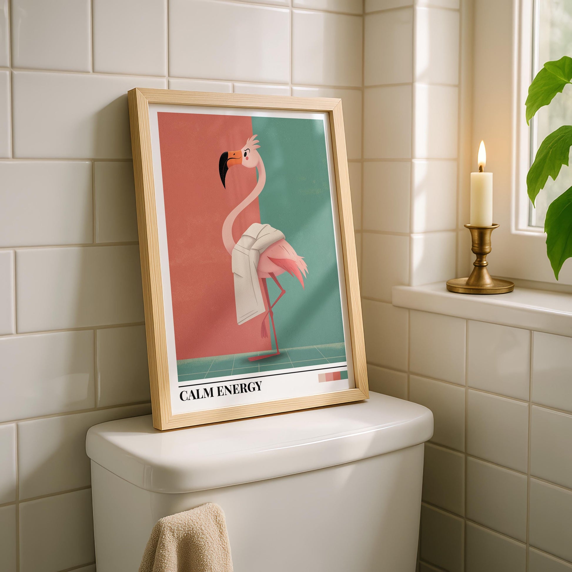 Bathroom Wall Art | Flamingo Bathroom Wall Art