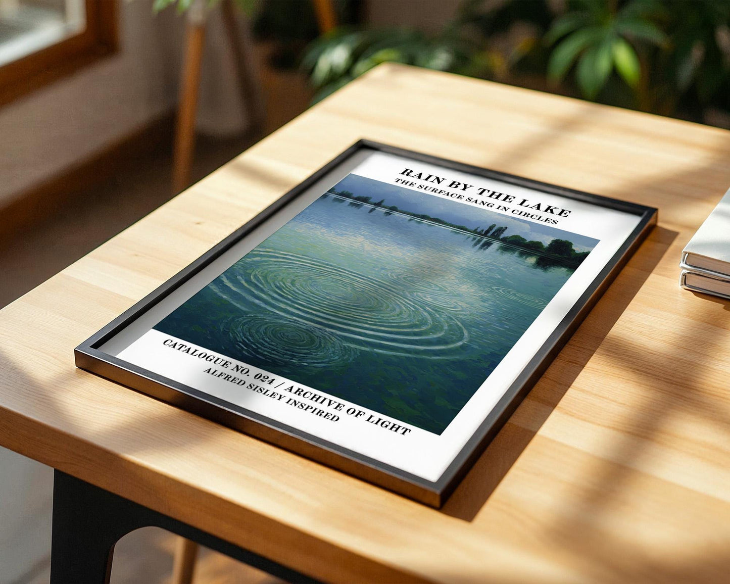 Gallery Wall Art | Alfred Sisley Inspired Rain Over Lake Poster