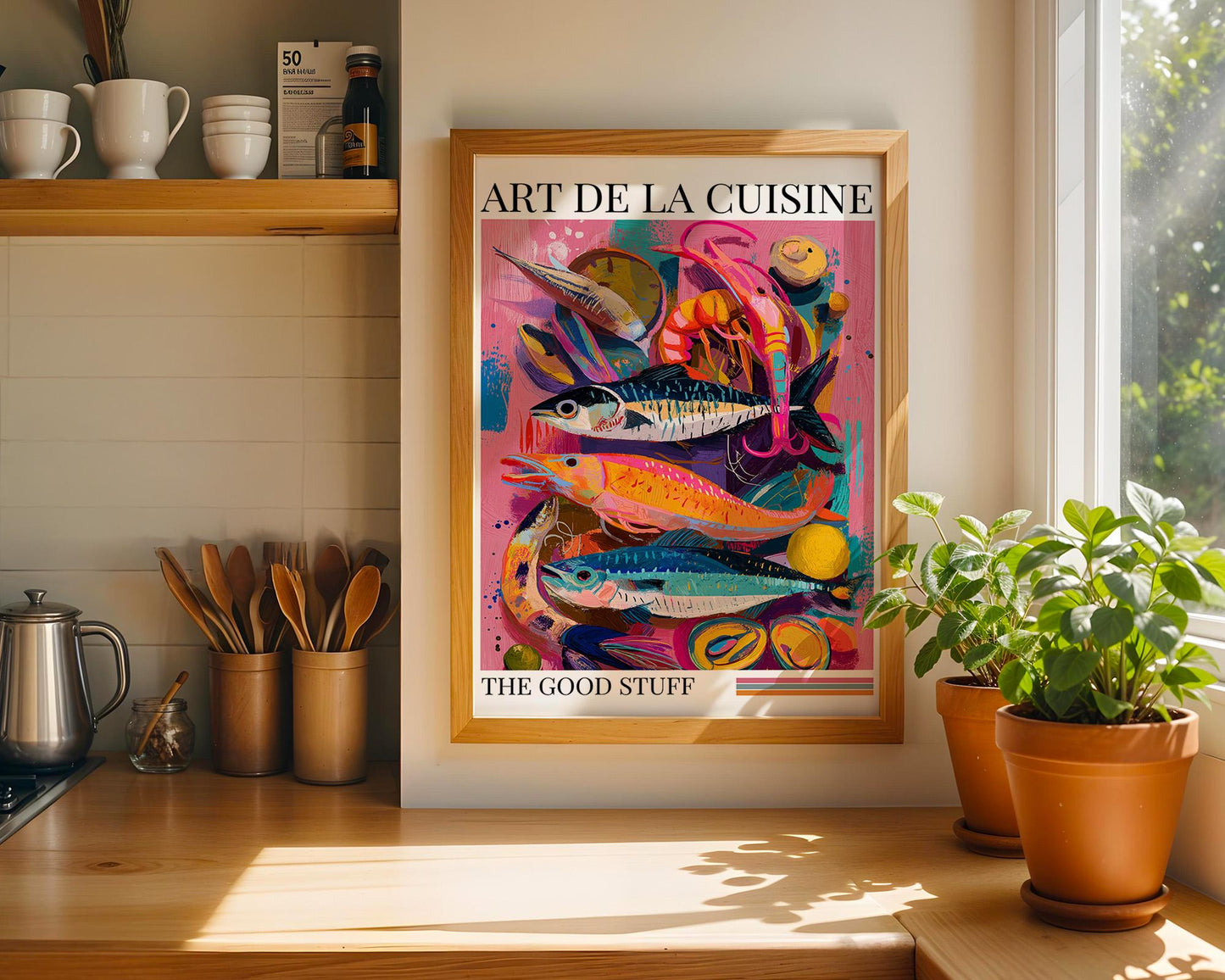 Kitchen Wall Art | Colorful Fish Print