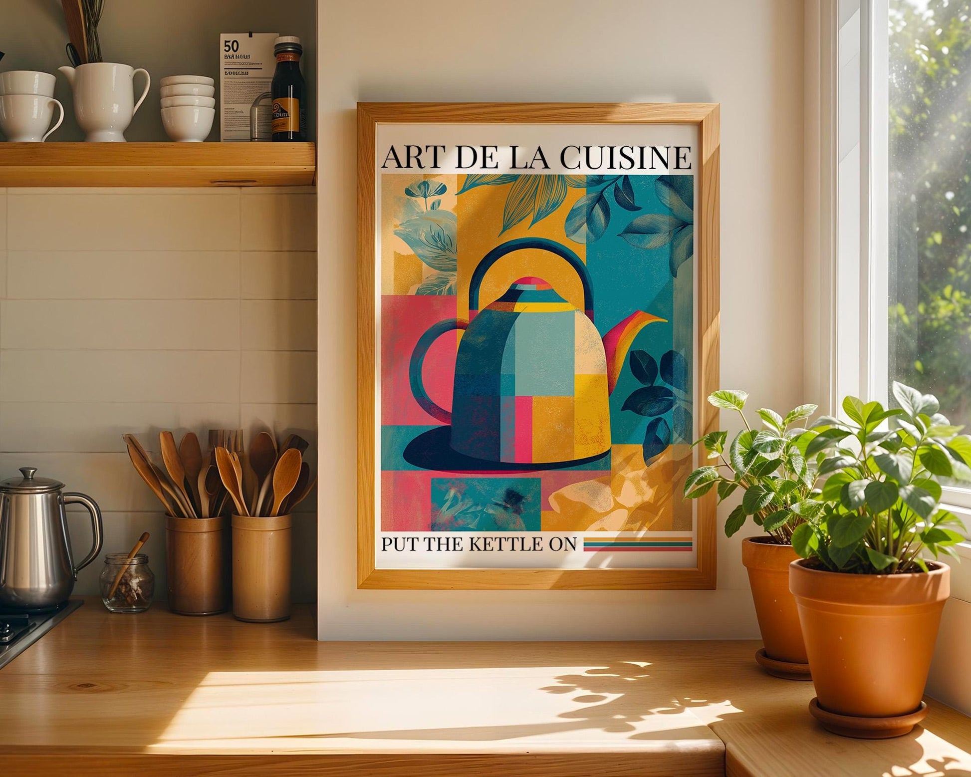 Kitchen Wall Art | Coffee Tea Kettle Art