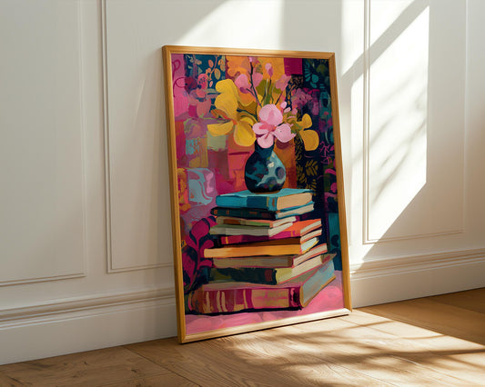 Dopamine Decor | Bright Retro Abstract Floral Print