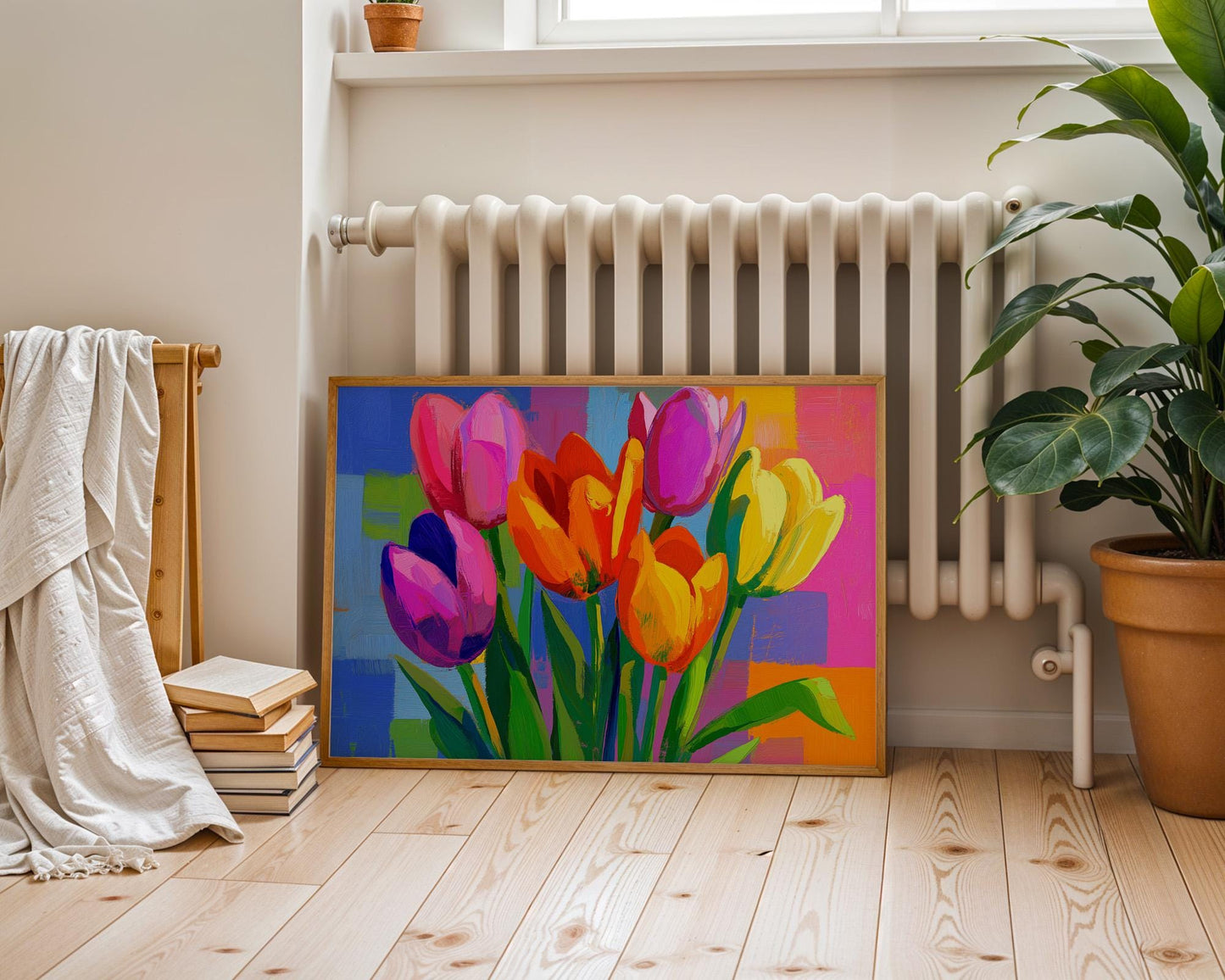 Maximalist Tulips Wall Art | Colorful Floral Botanical Print