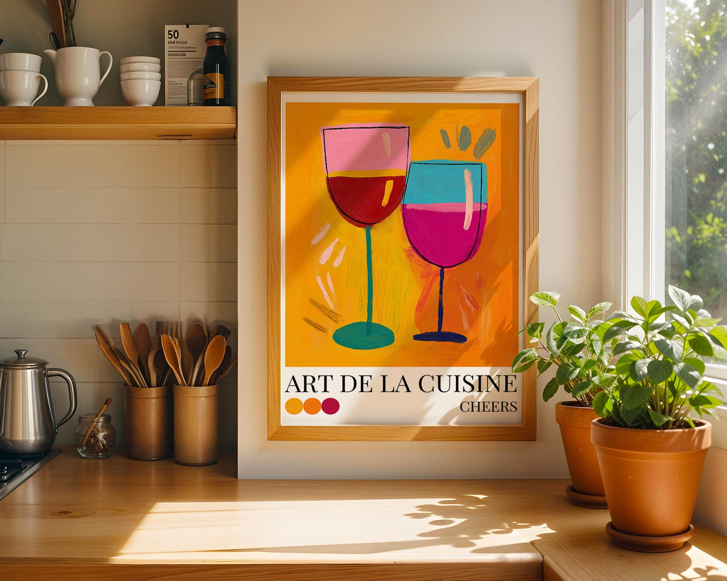 Kitchen Wall Art | Wine Glasses Wall Art