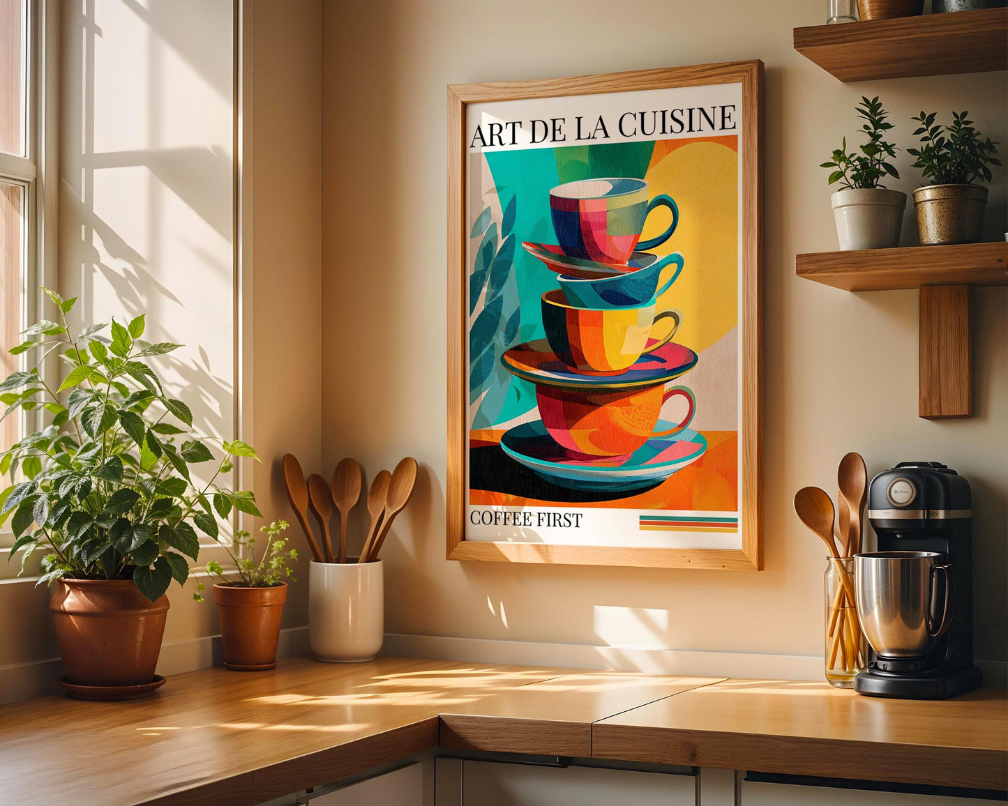 Kitchen Wall Art | Tea Cup Decor
