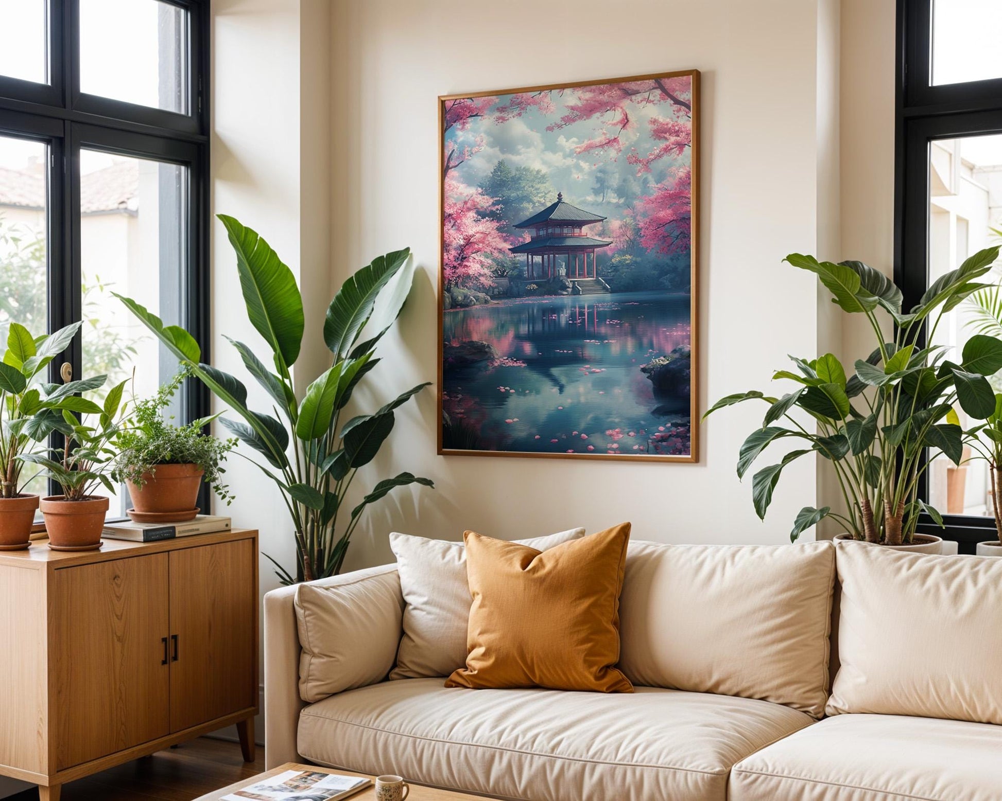 Japanese Wall Art | Japanese Cherry Blossom Print