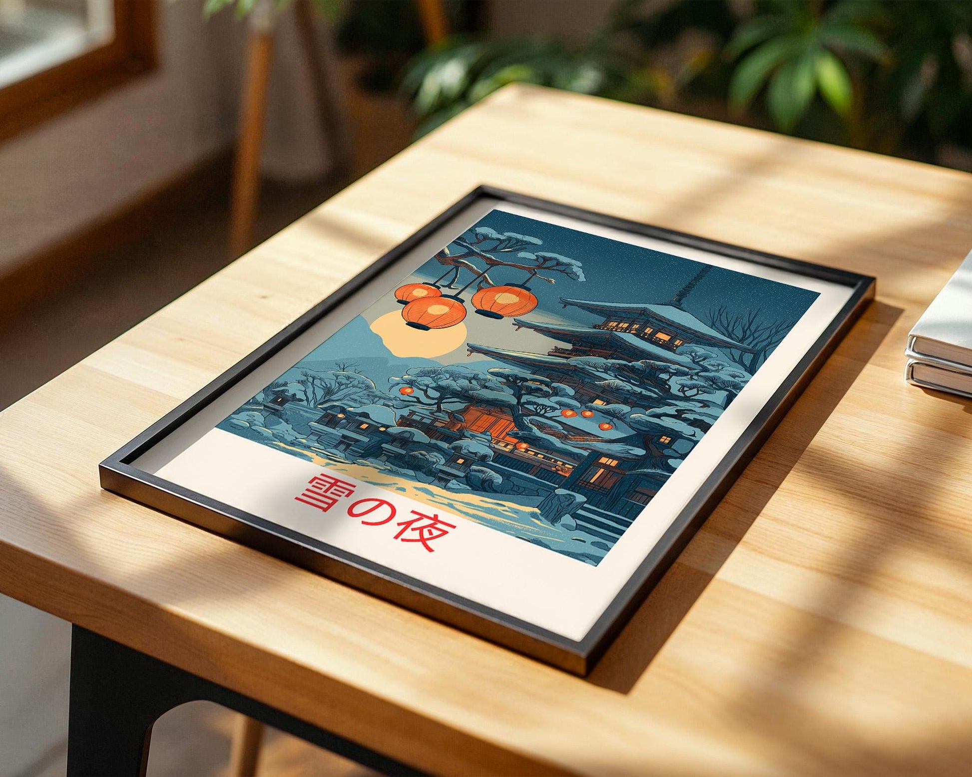 Japanese Wall Art | Retro Pagoda Art