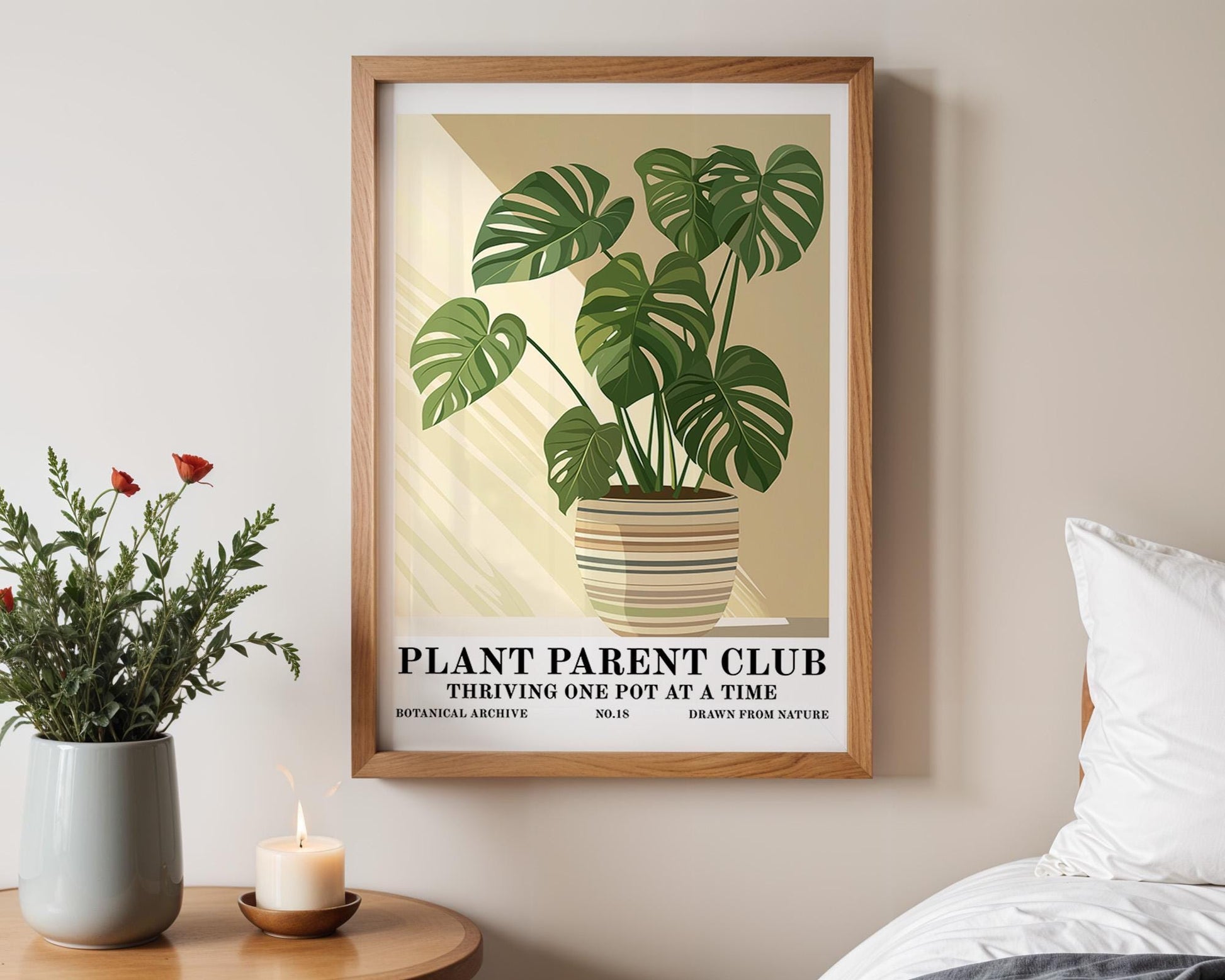 Flower Wall Decor | Monstera Plant Poster