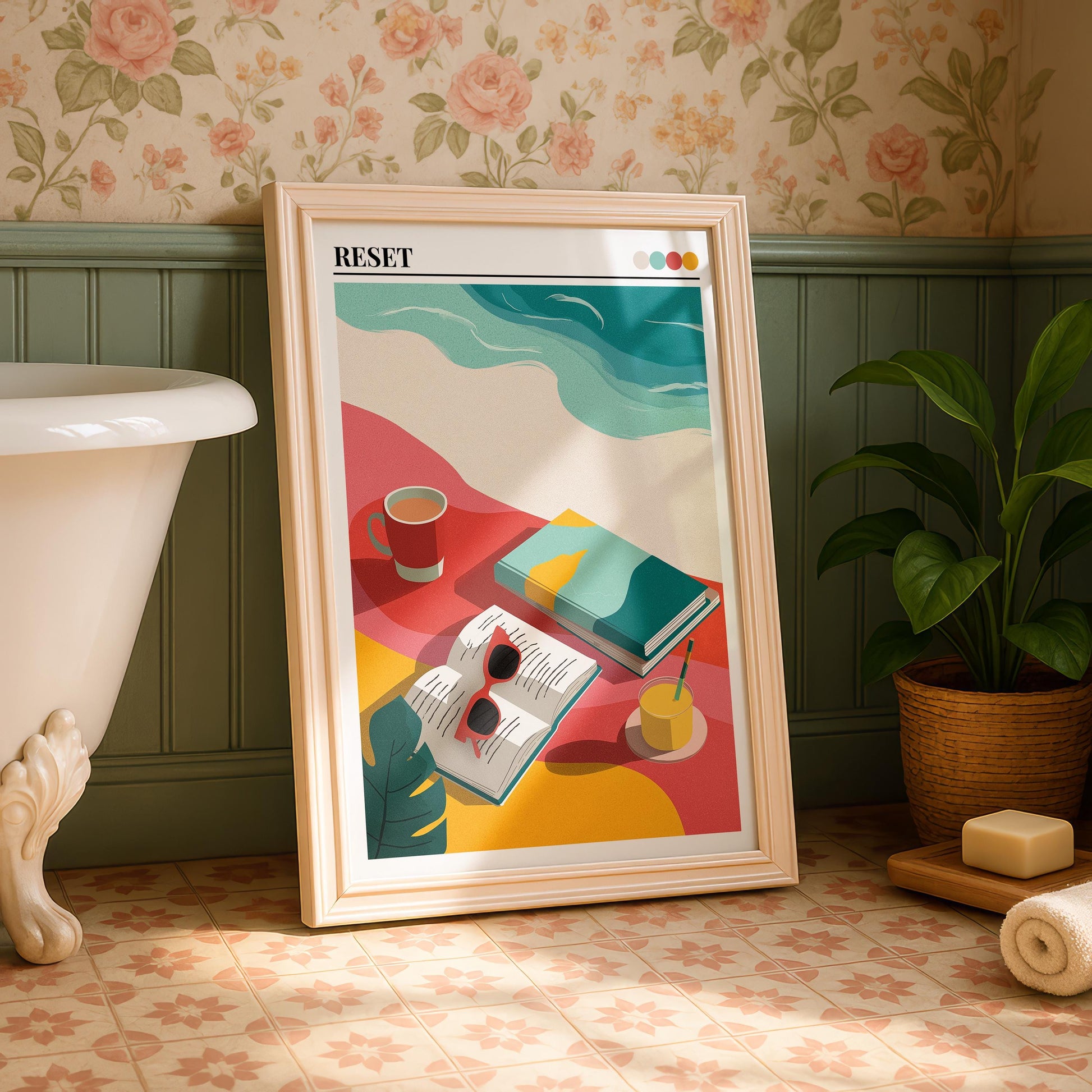 Bathroom Wall Art | Beach Bathroom Art Print