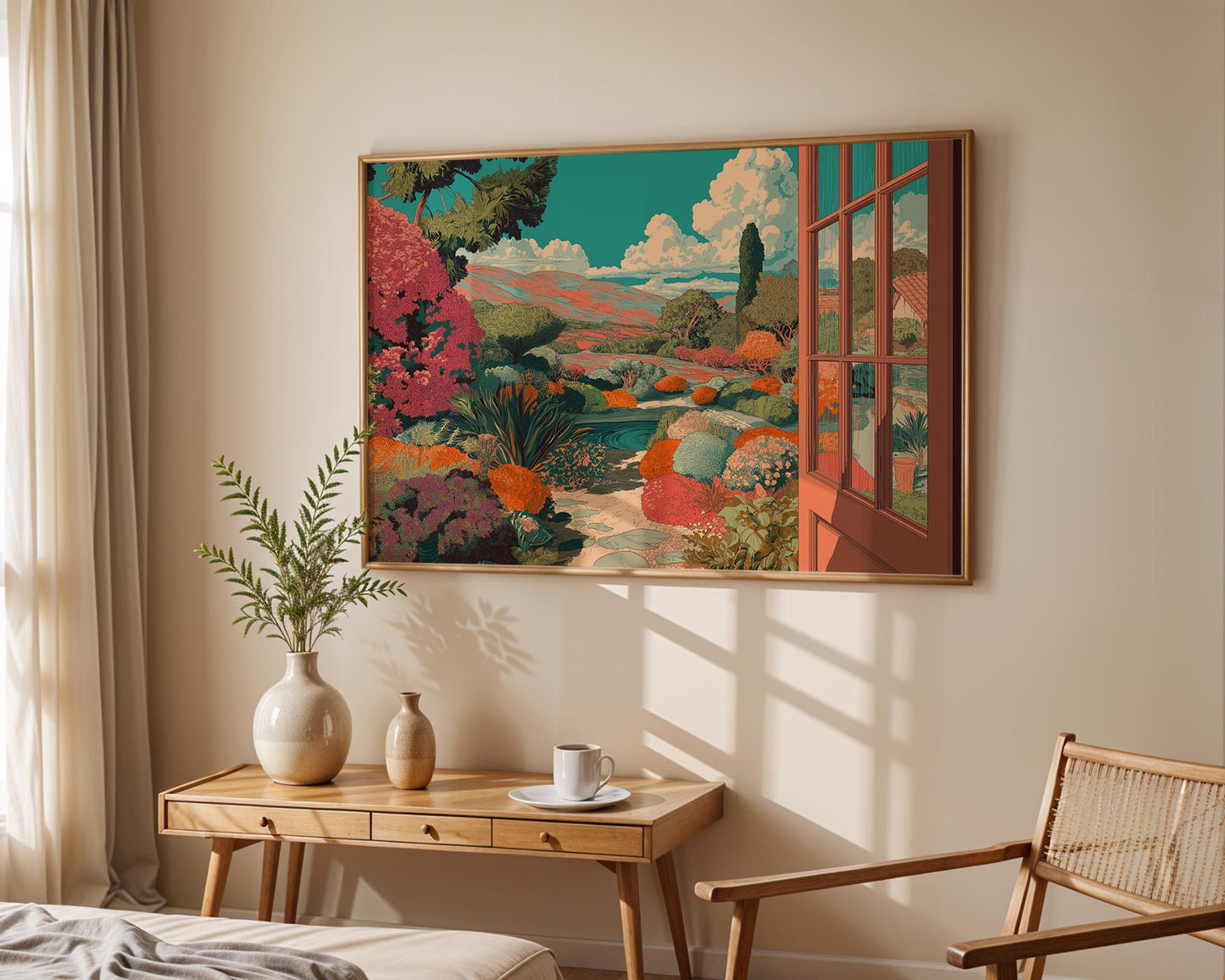 Dopamine Decor | Colourful Floral Garden Boho Art