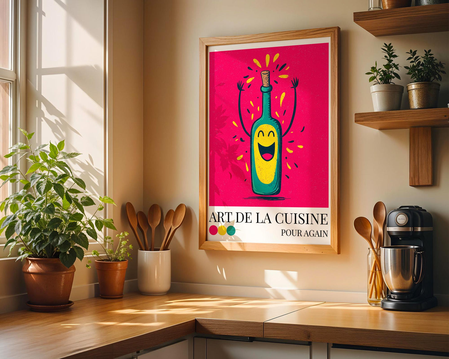 Kitchen Wall Art | Red Wine Kitchen Art