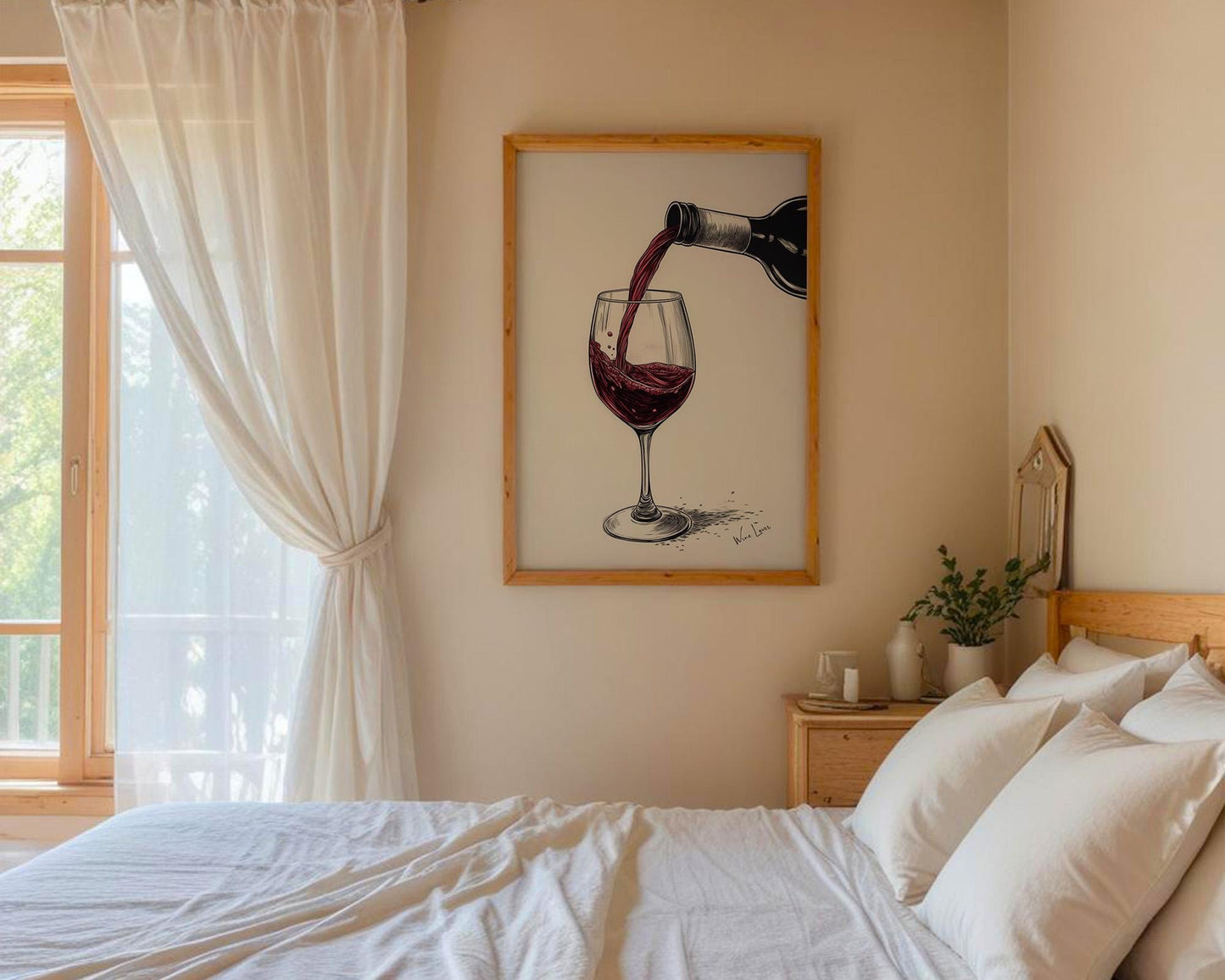 Kitchen Wall Art | Red Wine Wall Art