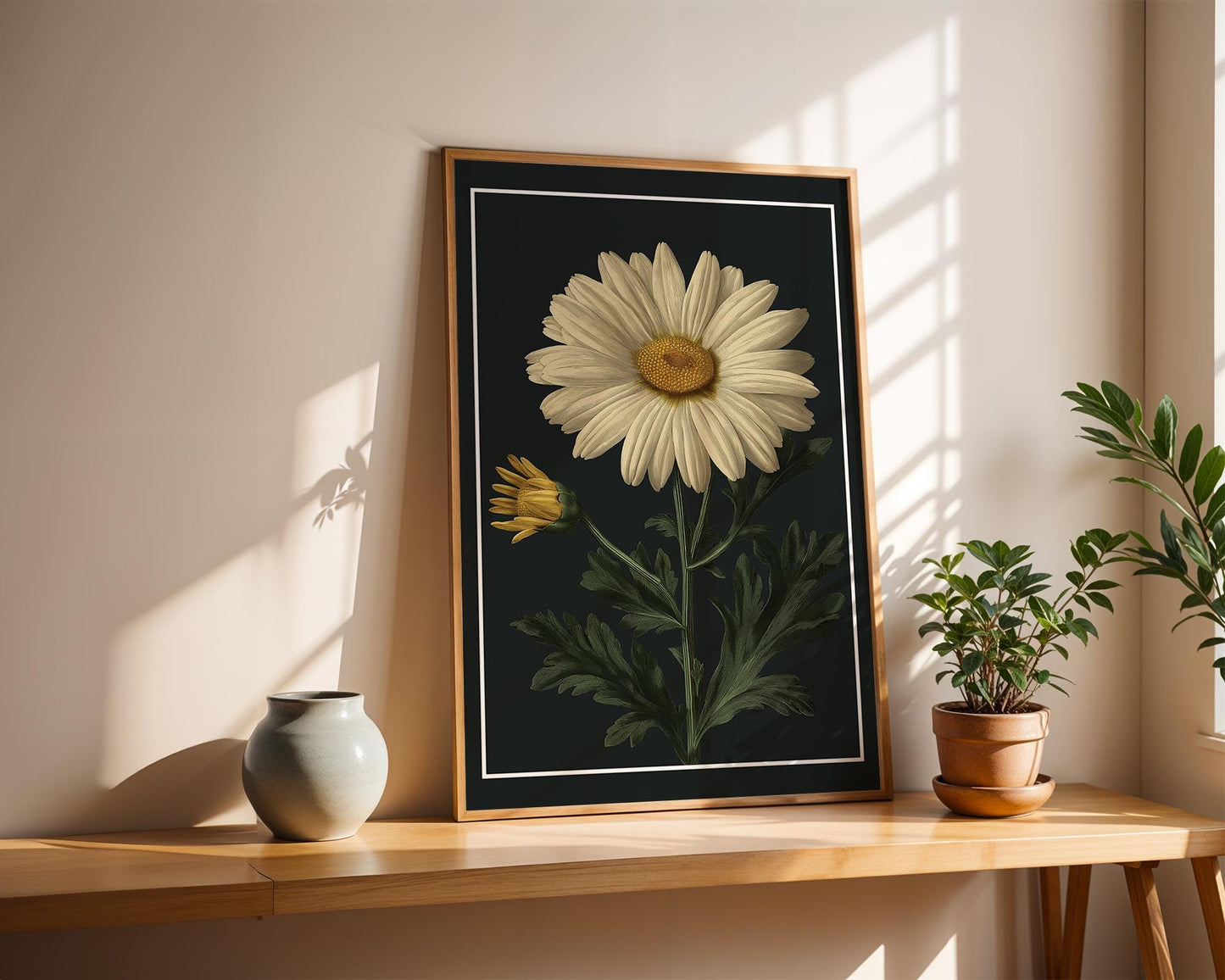 Flower Wall Decor | White Daisy Floral Poster